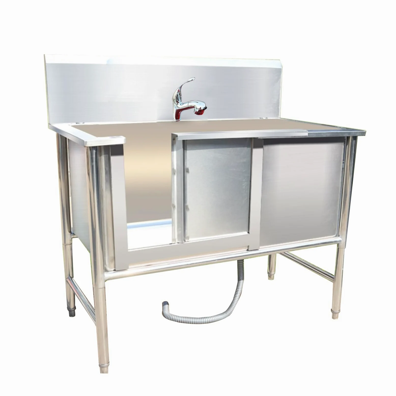 Vasca da Bagno per Cani, Vasca di Doccia per Animali Domestici in Acciaio Inox, Lavello per Doccia Vasca per Cani(120cm/47.2in,50cm/19.6in)