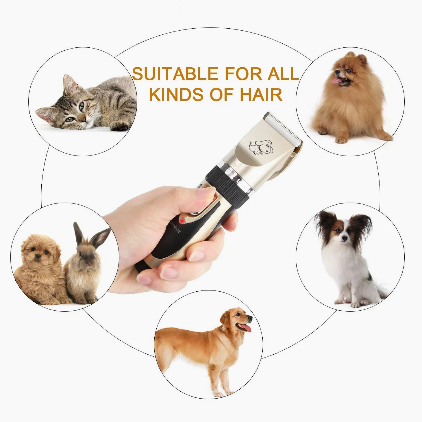 Tosatrici per cani, tosatrici per animali domestici senza fili ricaricabili, tosaerba per cani a basso rumore, strumento di toelettatura per animali domestici