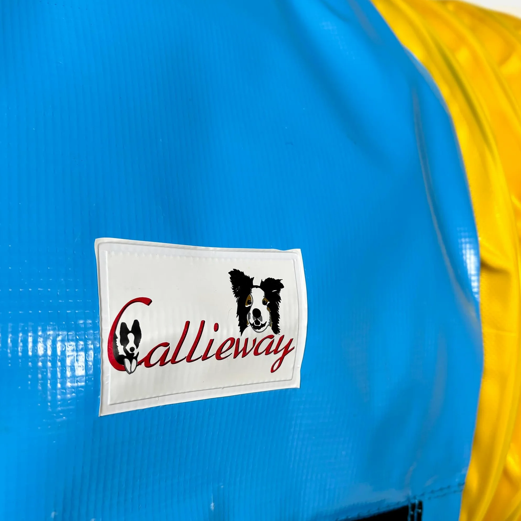 Callieway® 360°Full Grip Tunnel Dog Agility Modello Trophy, 60cmØ, Conforme a FCI (6m, Giallo)