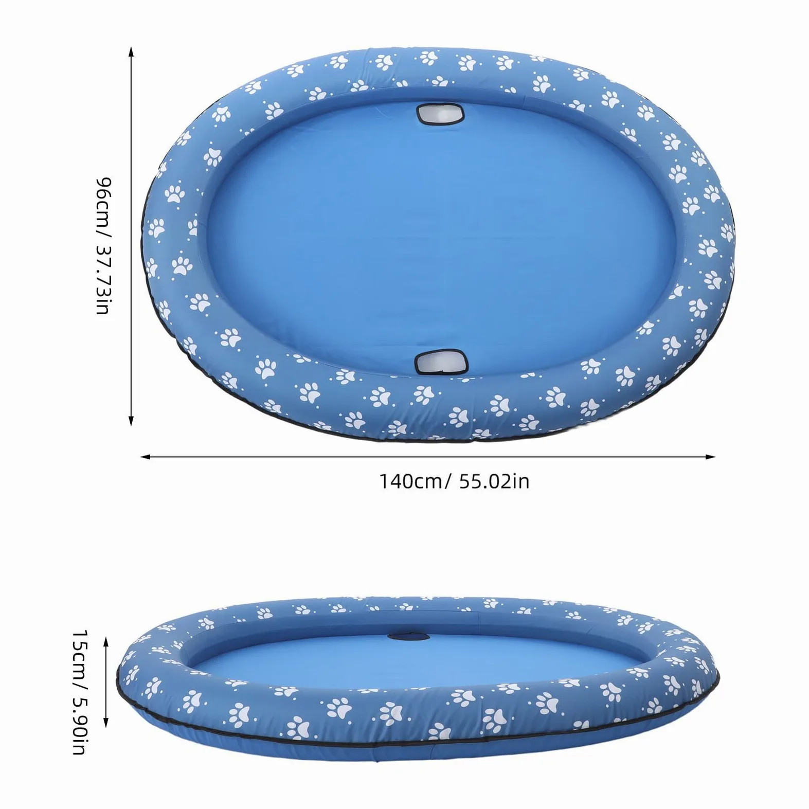 Toyvian 1pezzi Piscina Pieghevole per Cani e Gatti Vasca Gonfiabile Portatile e Galleggiante Piscinetta da Esterno Resistente per Rinfrescare Animali Domestici Facile da Trasportare