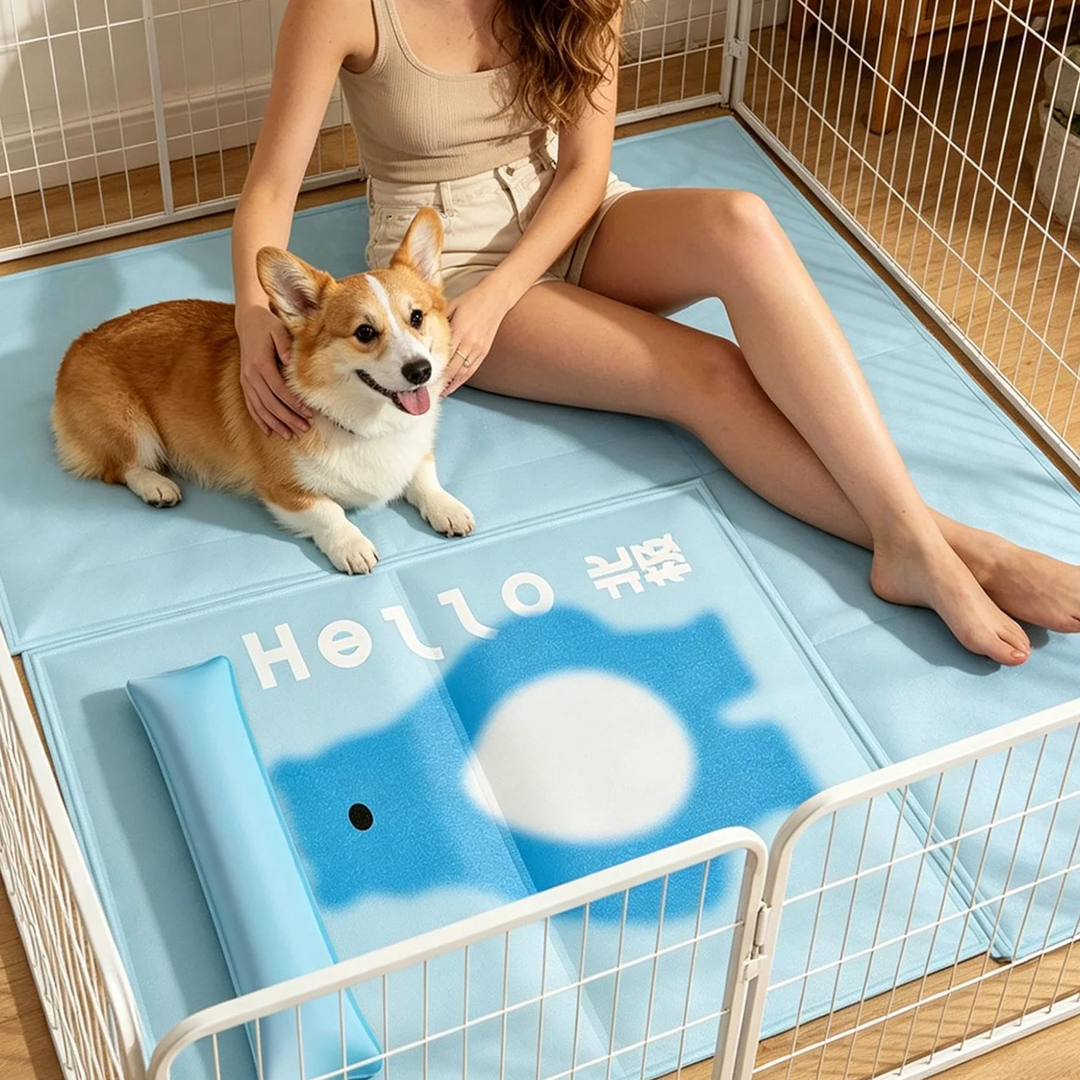 Generico Tappetino Rinfrescante Per Cani Traspirante Interno Esterno | Tappetino Rinfrescante Cani Interno Esterno Per Cuccioli Gatti Trasportino Canile Campeggio Spiaggia Viaggio