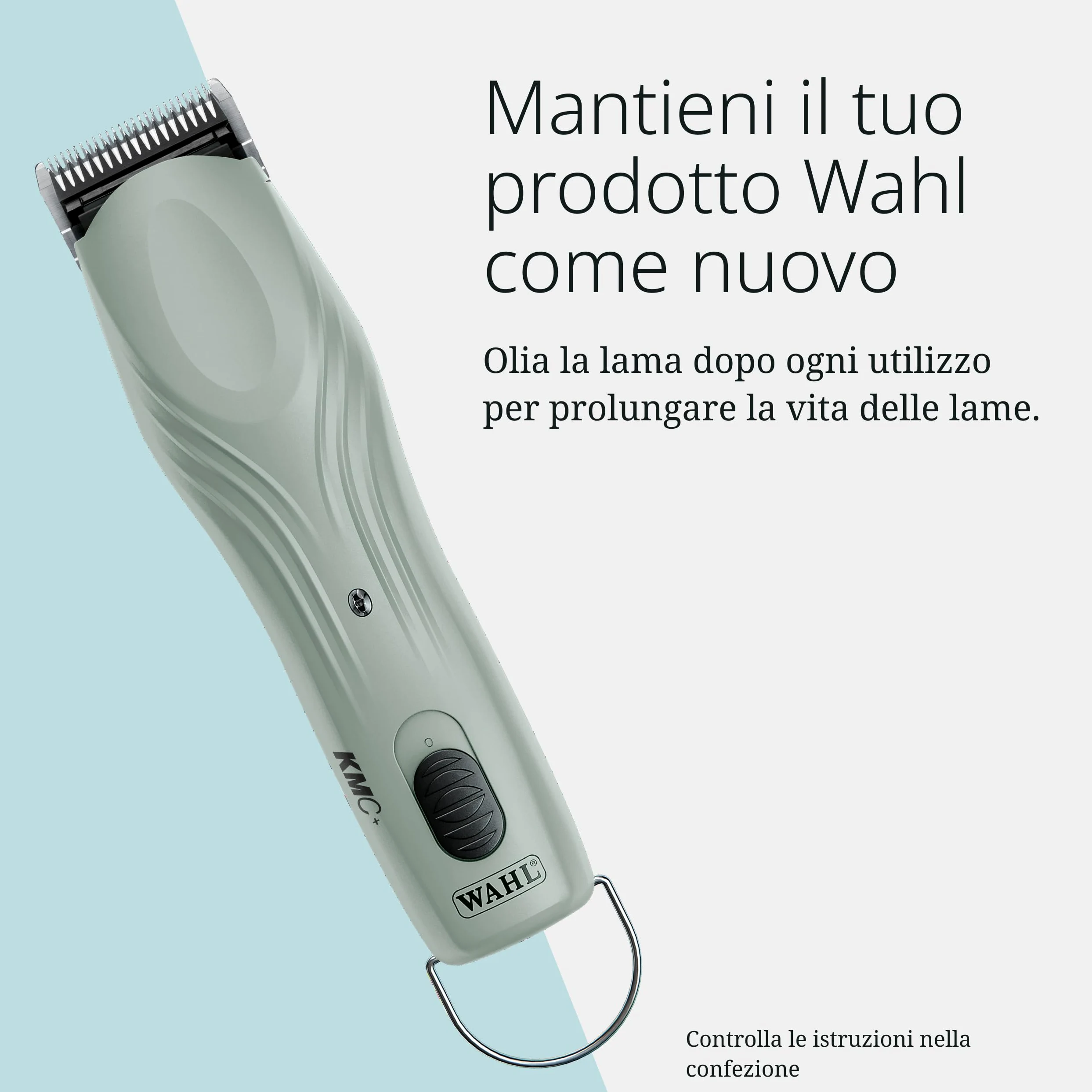 Wahl KMC+ Tosatrice per Animali – Motore Brushless Silenzioso, Impugnatura Testurizzata per Maggiore Comfort, Due Velocità, Utilizzo con Filo o Senza Filo, Autonomia Fino a 120 Minuti