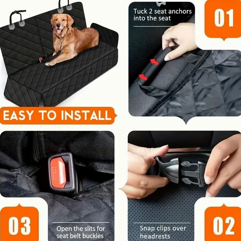 Telo Auto Cani Sedile per Cadillac Escalade GMTK2XL 2014-2020,Antiscivolo Resistente all'Acqua AntiGraffio Antistrappo Viaggiare Protezione Accessori