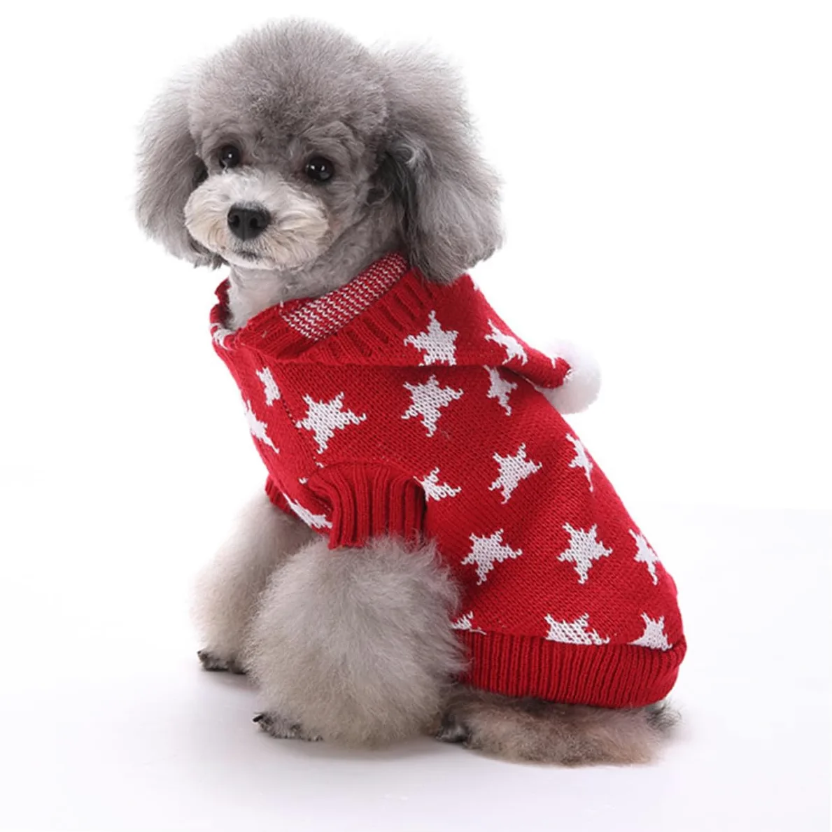 HMJGDHX 3 Pezzi Caldo Costume per Cani Vestiti per Cuccioli di Natale Cappotto Invernale per Cani Maglione per Animali Domestici di Natale Abiti per Cuccioli Tuta Vestiti per Cani di Piccola Taglia