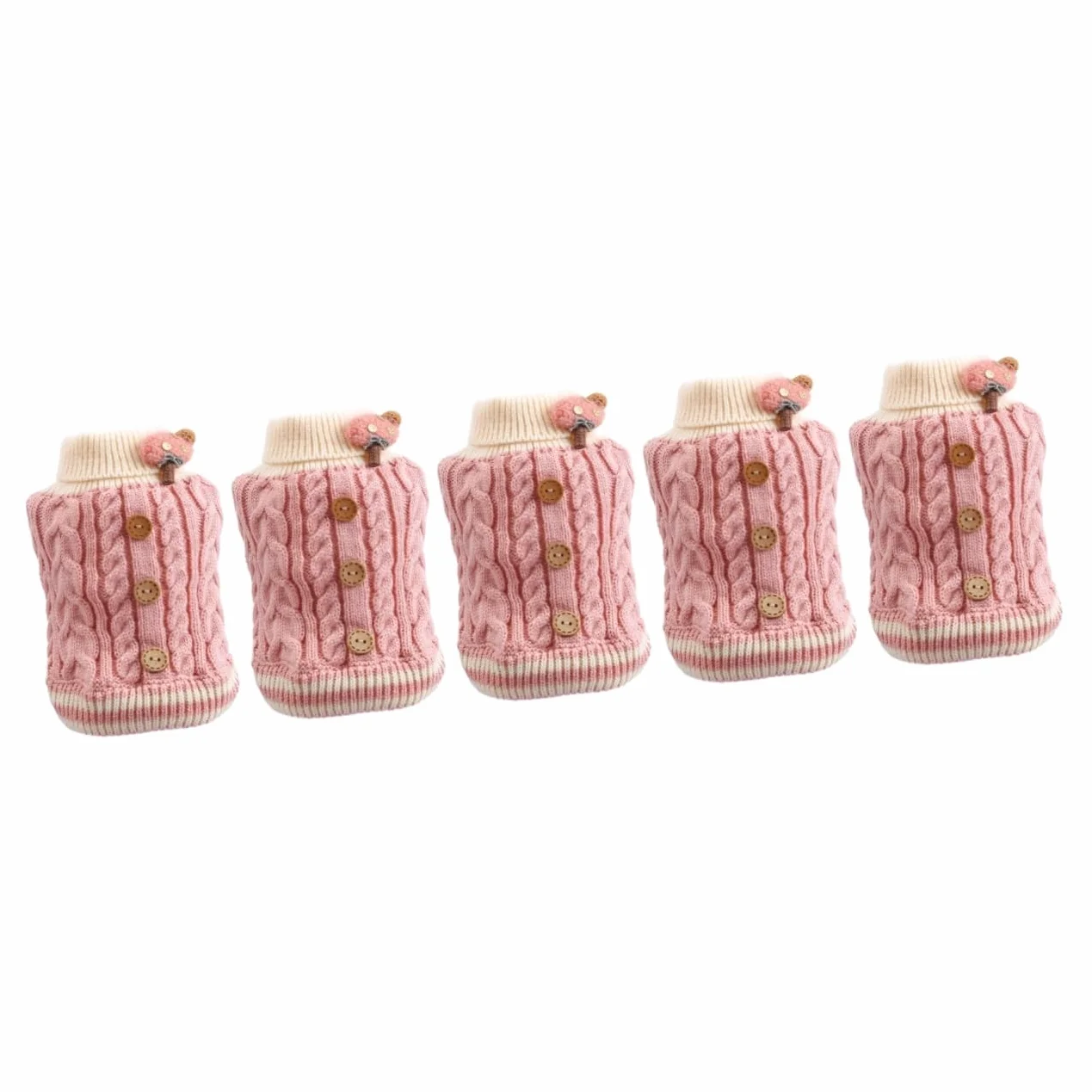 BESPORTBLE 5pezzi Maglione per Cani e Gatti Abbigliamento Caldo per Autunno e Inverno Maglione Carino con Disegni Cartoon Comfort e Stile per Tuo Animale Domestico