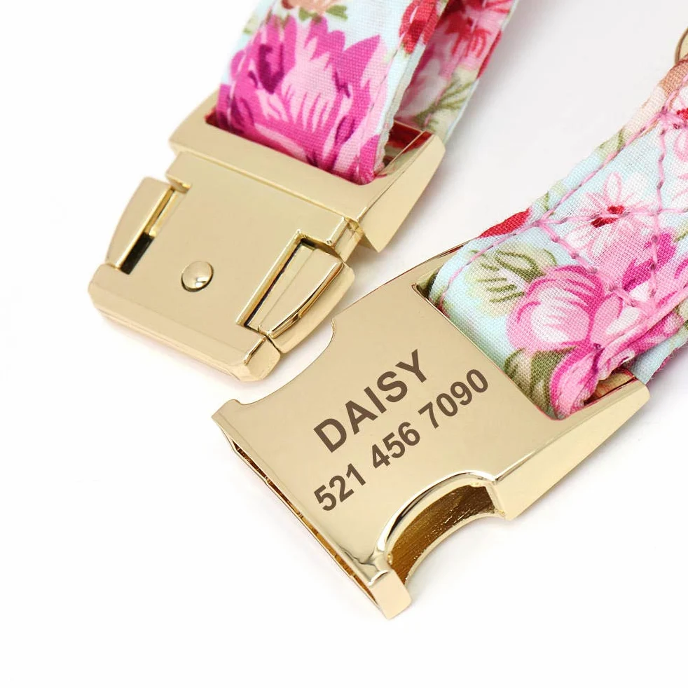 Collare per cane Collare personalizzato con targhetta per cuccioli di animali domestici Collari personalizzati per cani di taglia piccola in nylon con incisione Regolabile per cani di taglia me