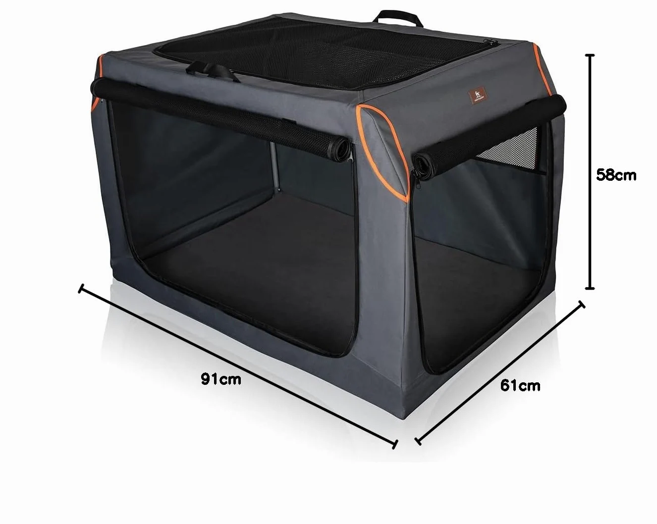 Knuffelwuff Scatola di trasporto pieghevole per cani con struttura in alluminio XL 91 x 61 x 58 cm