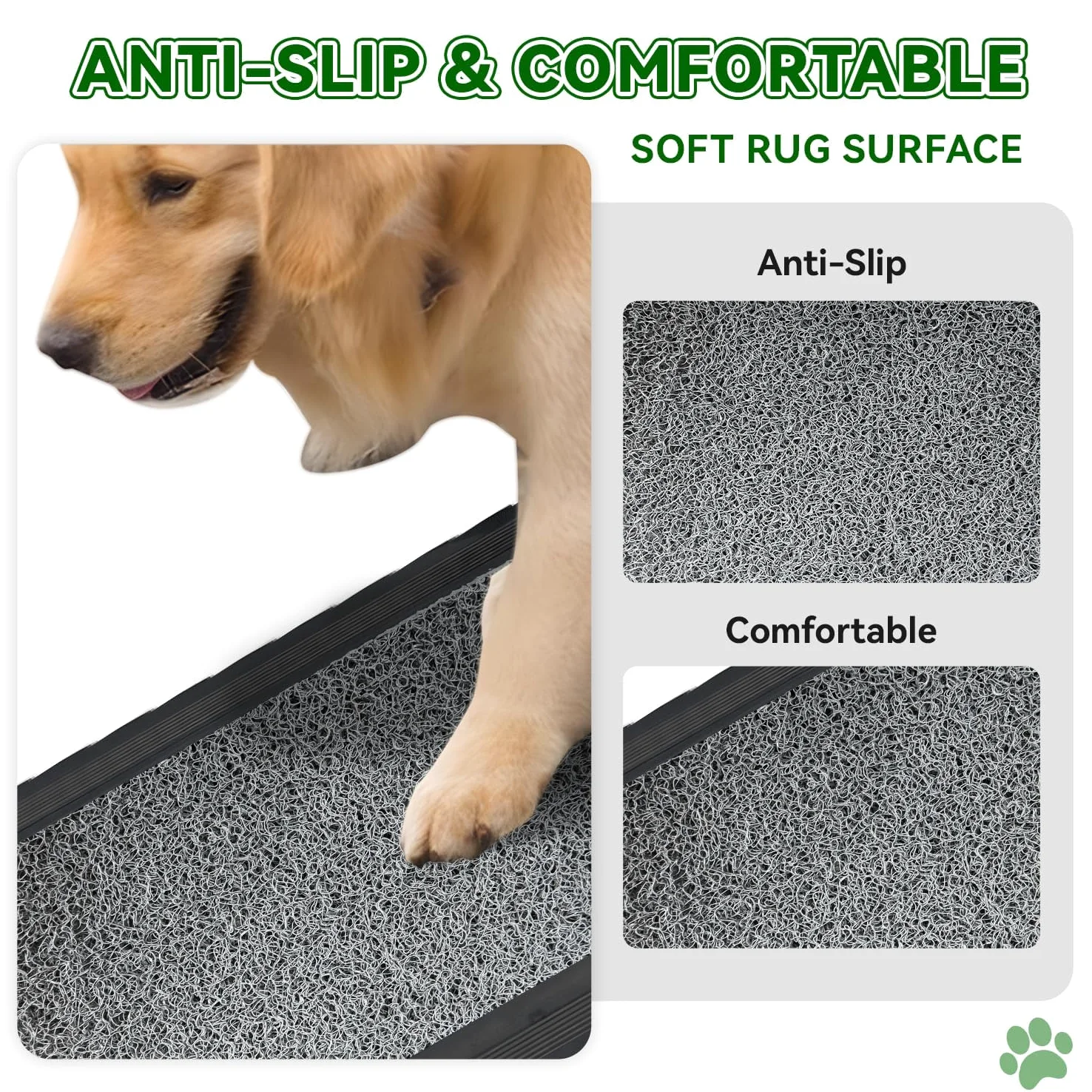 Rampa per cani da auto, pieghevole, 170 x 44 cm, colore grigio, con superficie antiscivolo, fino a 70 kg, leggera in alluminio, per auto, camion, SUV e scale all'aperto