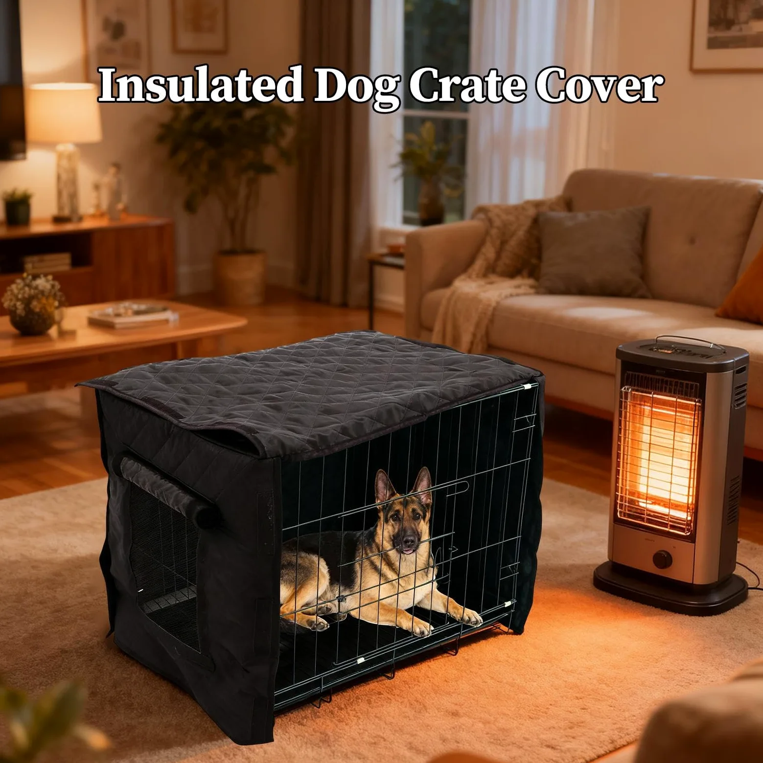 Copertura Per La Cuccia Dei Cani,Isolata Traspirante E Ombreggiante - Coperture Impermeabili Per Casse Da Trasporto Cani - Per L Inverno All Aperto Il Patio Il Campeggio La Casa E Cucciolo