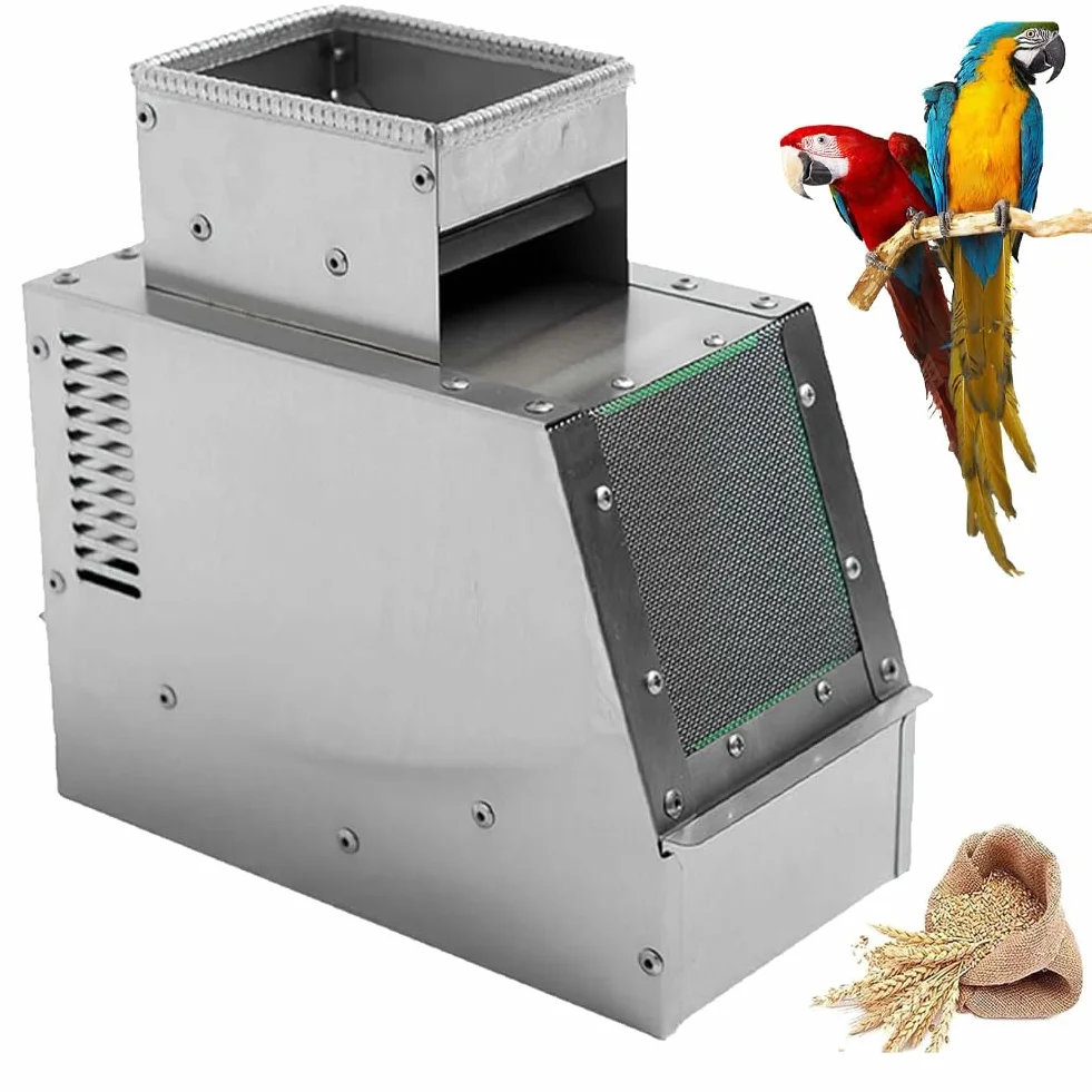 Separatore di Gusci Soffiati per Mangime per Uccelli, Pulitore per Semi di Uccelli con Ventola A velocità Regolabile, Macchina Elettrica per Gusci Soffiati per Cereali, Vagliatrice per Cereali