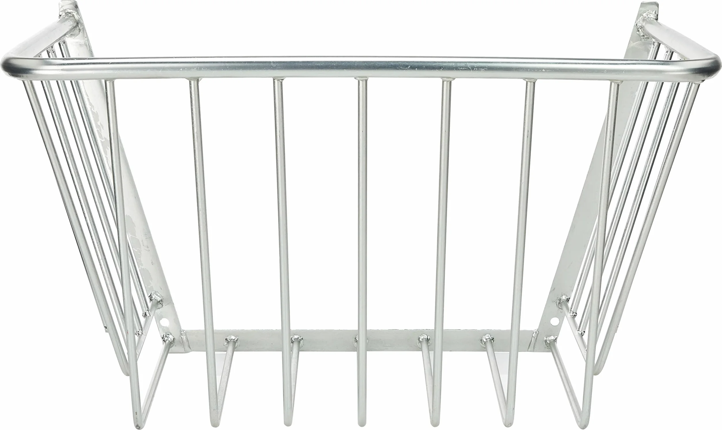 Kerbl Mangiatoia per Fieno, per Montaggio a Parete, 75,3x47,5x46,5cm, Metallo zincato, 1 Posto pasto, Distanza tra Le Barre 85mm, Spessore delle Barre 10mm