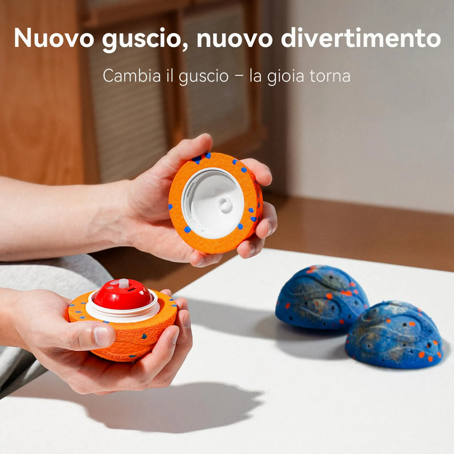 Cheerble Wicked Ball AIR Neo, palla autoavvolgente con 3 modalità, giocattolo intelligente interattivo per cani, per saltare, blu