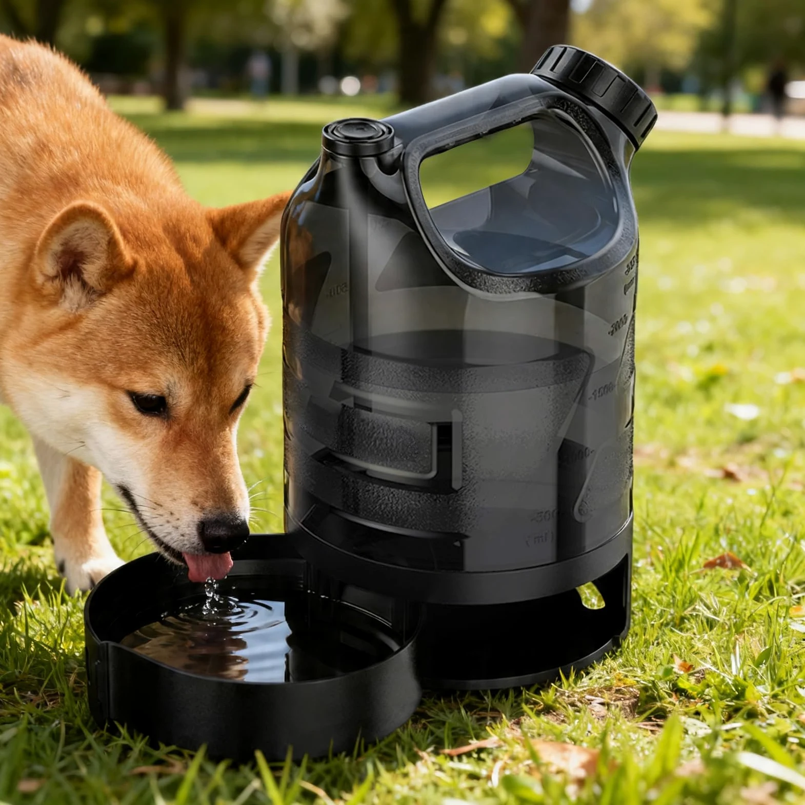 Borraccia per cani da 2500 ml, portatile, XXL, grande | Dispenser per acqua per cani da campeggio, a prova di perdite, per vacanze, escursioni, viaggi, appartamento