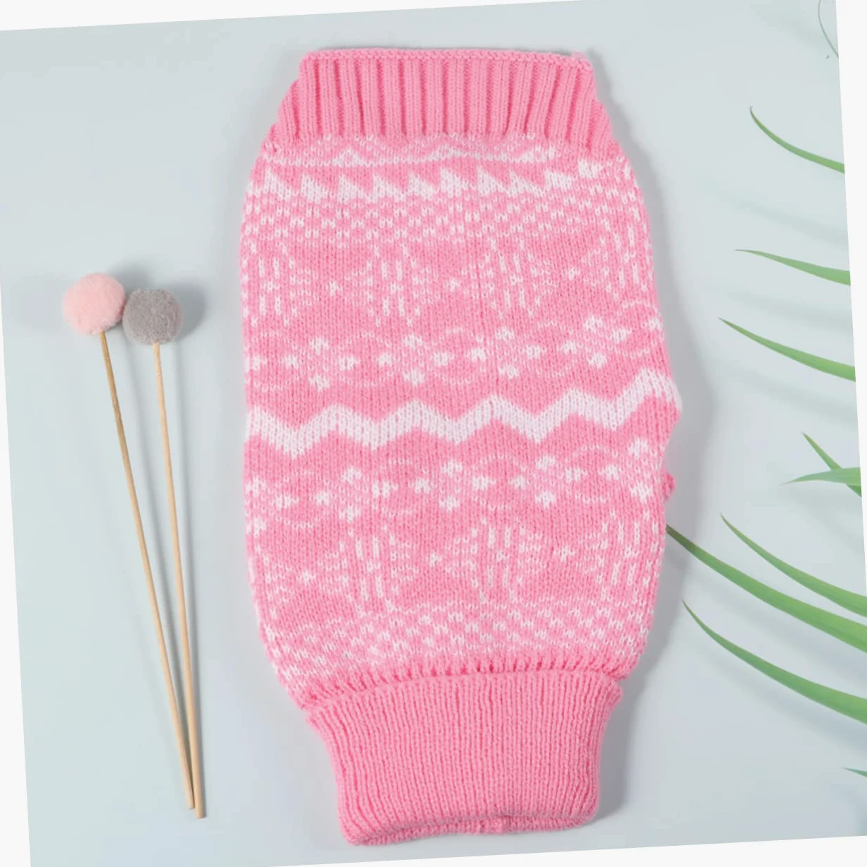 BESPORTBLE 3pezzi Maglione Natalizio per Cani Pullover Maglia Calda con Collo per Animali Domestici Costume per Feste Inverno Rosa XXL