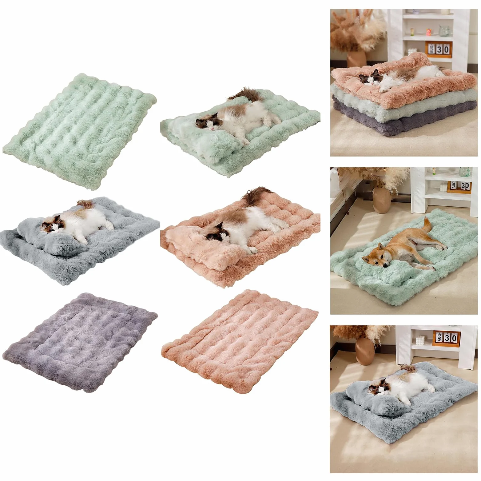 Tappetino per cani reversibile isolamento termico in cotone PP per tutto l'anno Comfort Pad Coperta Pet Sleep Cuscino invernale per cani