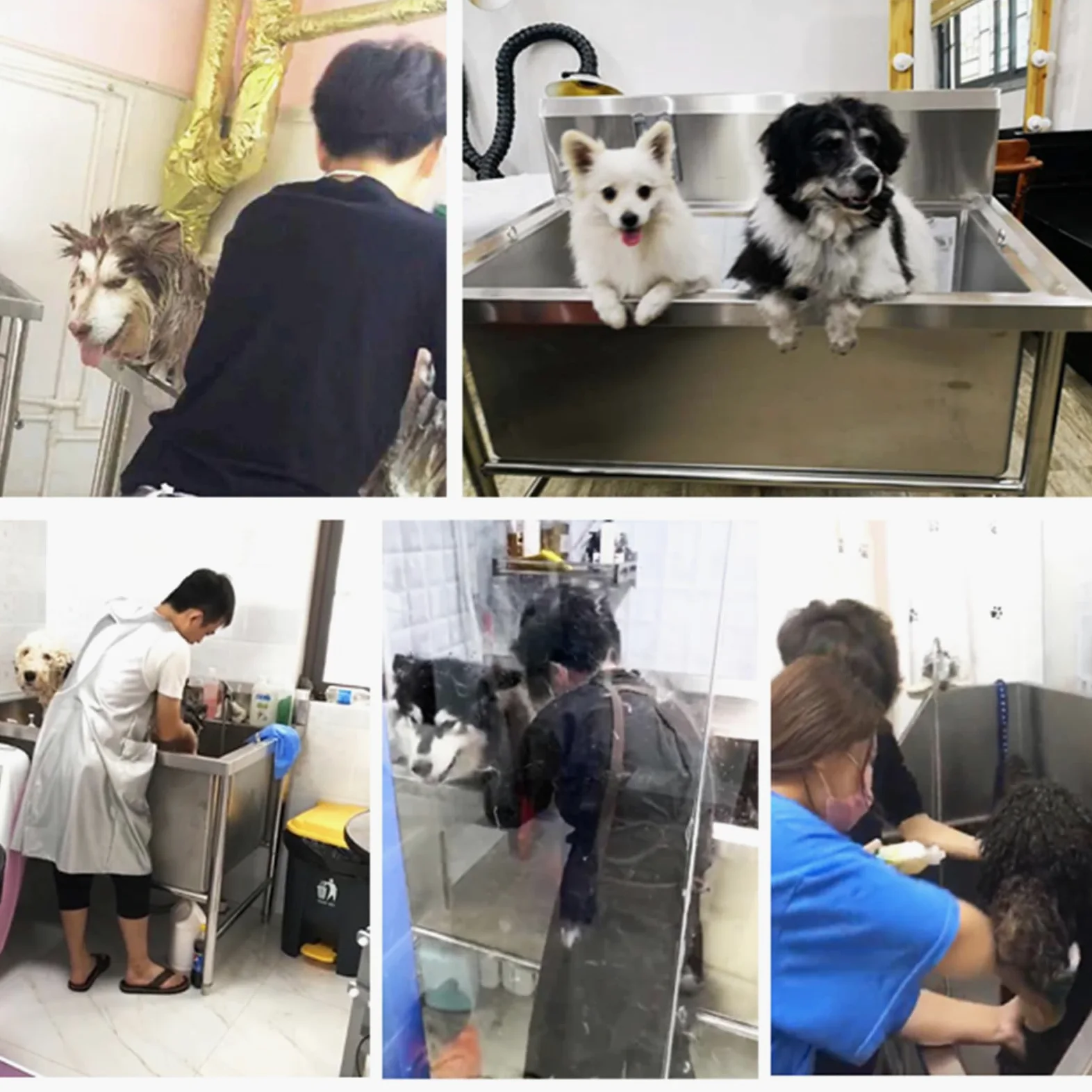 Vasca Per Toelettatura Cani, Vasca Da Bagno Professionale Per Cani In Acciaio Inossidabile, Con Accessori Per Rubinetti, Stazione Di Lavaggio Per Cani, Stazione Di Lavaggio Per Cani Per La Casa(100*60