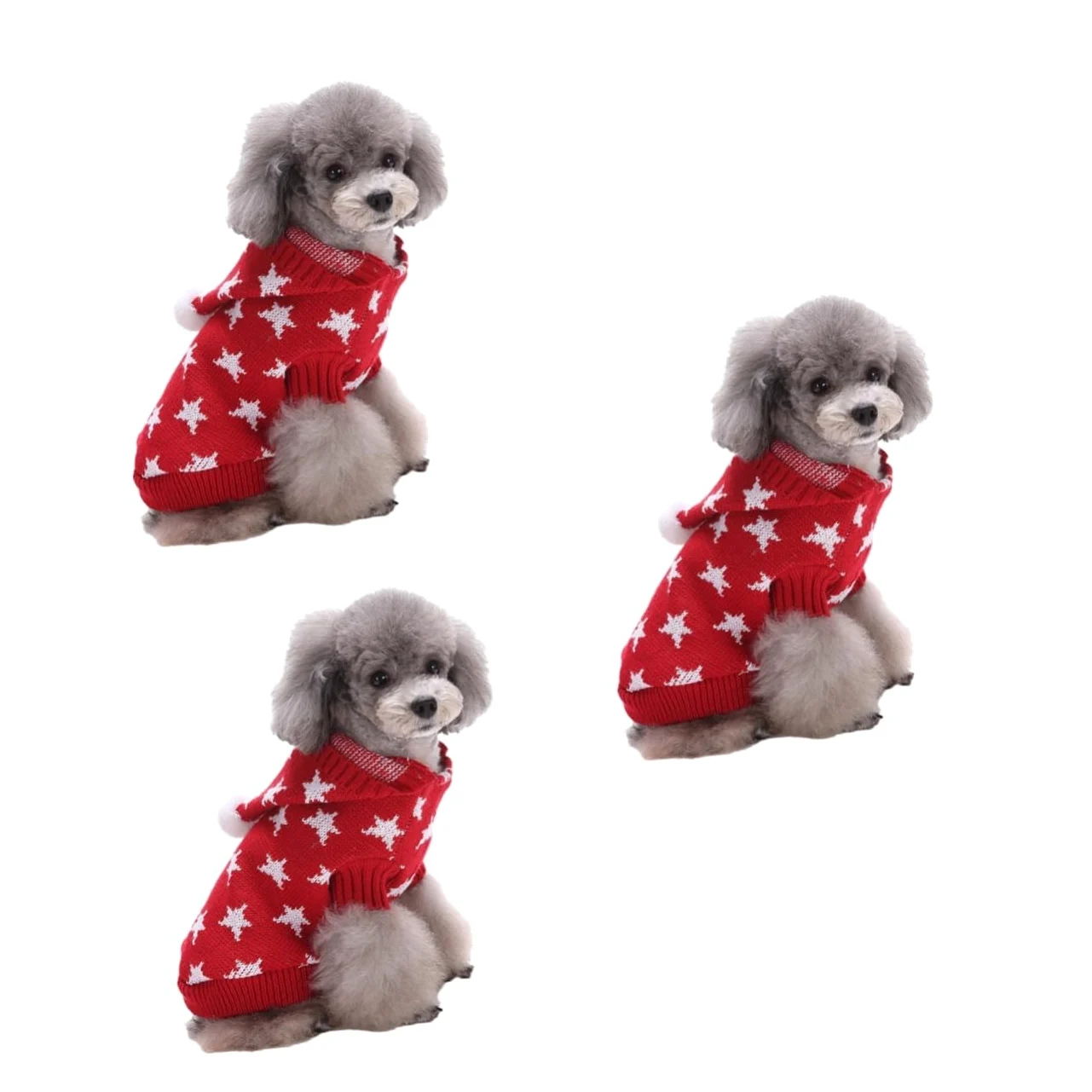 BESPORTBLE 3 Pz Vestiti per Animali Domestici di Natale Canna Maglione per Cuccioli Cappotto Invernale per Cani Maglioni Natalizi Maglione per Cani da Compagnia per Animali