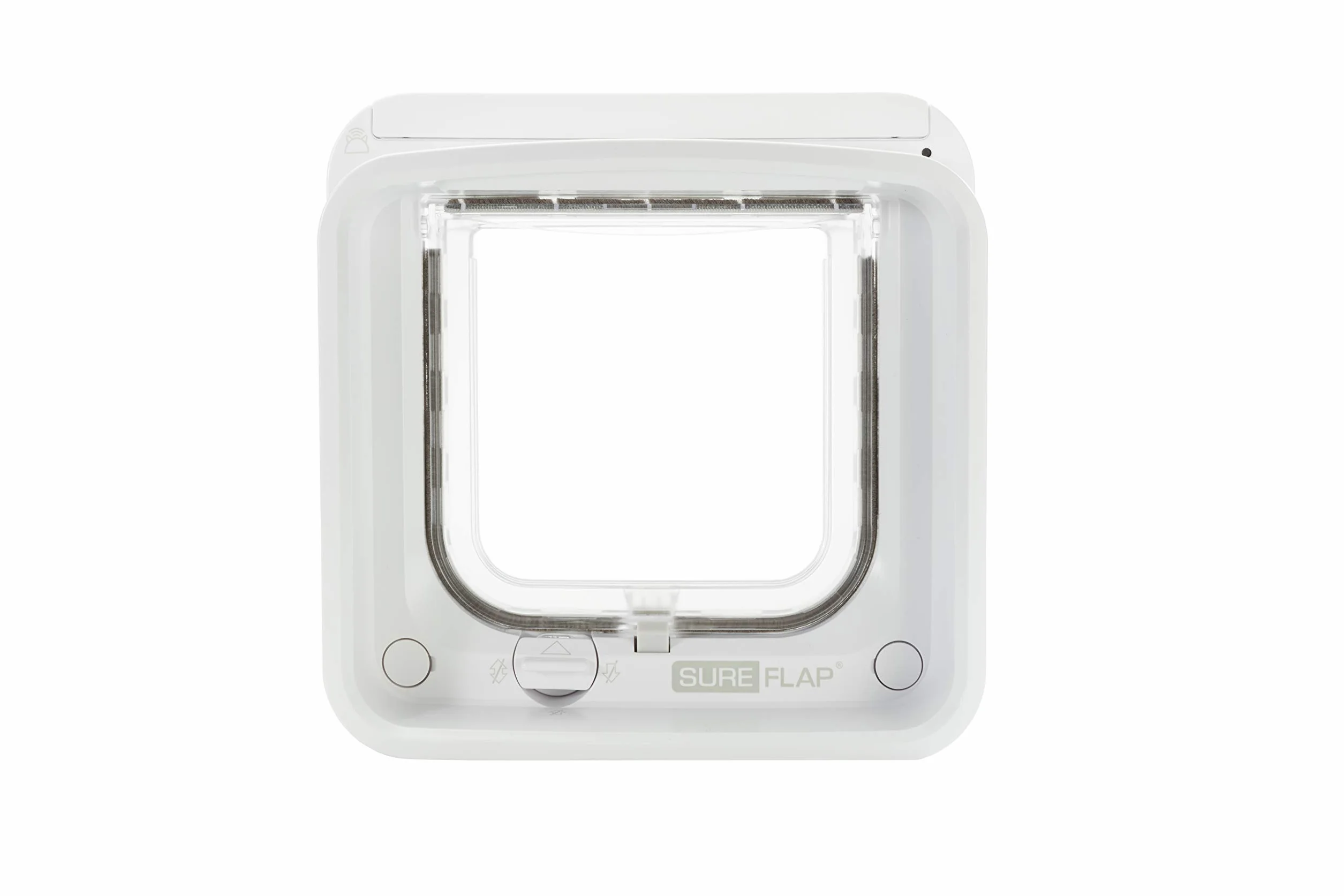 Gattaiola con lettore di microchip Connect SureFlap Sure Petcare, tecnologia DualScan, compatibile con App mobile, colore Bianco, richiede Hub e 4 batterie AA (non incl.)