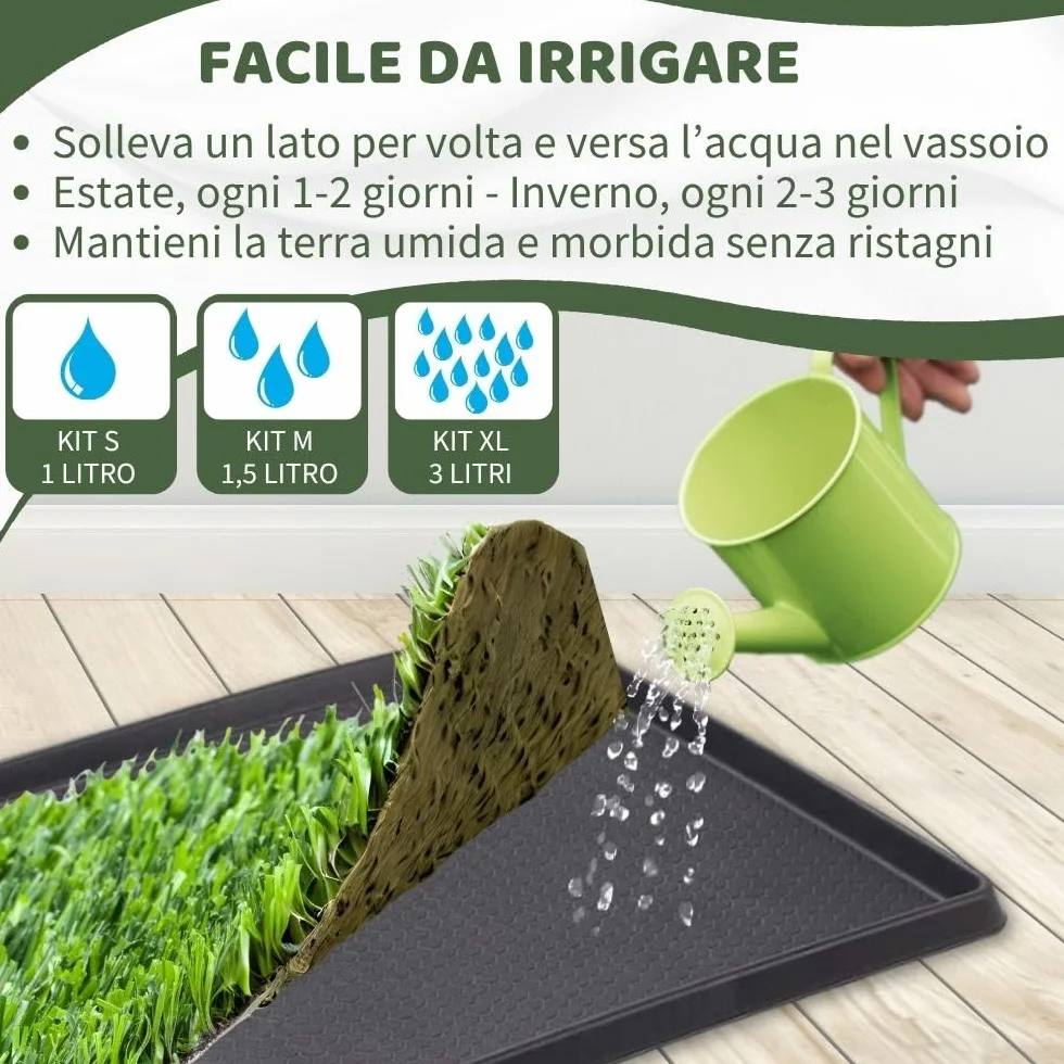 Pack 4 - XL - PetZolla: Prato Vero con Vassoio 100X90 cm, Spray Neutralizzatore e Attrattivo – Cuccia per cane. Lettiera Naturale per Cani. Alternativa Ecologica a Traversine e Tappetini per Pipì