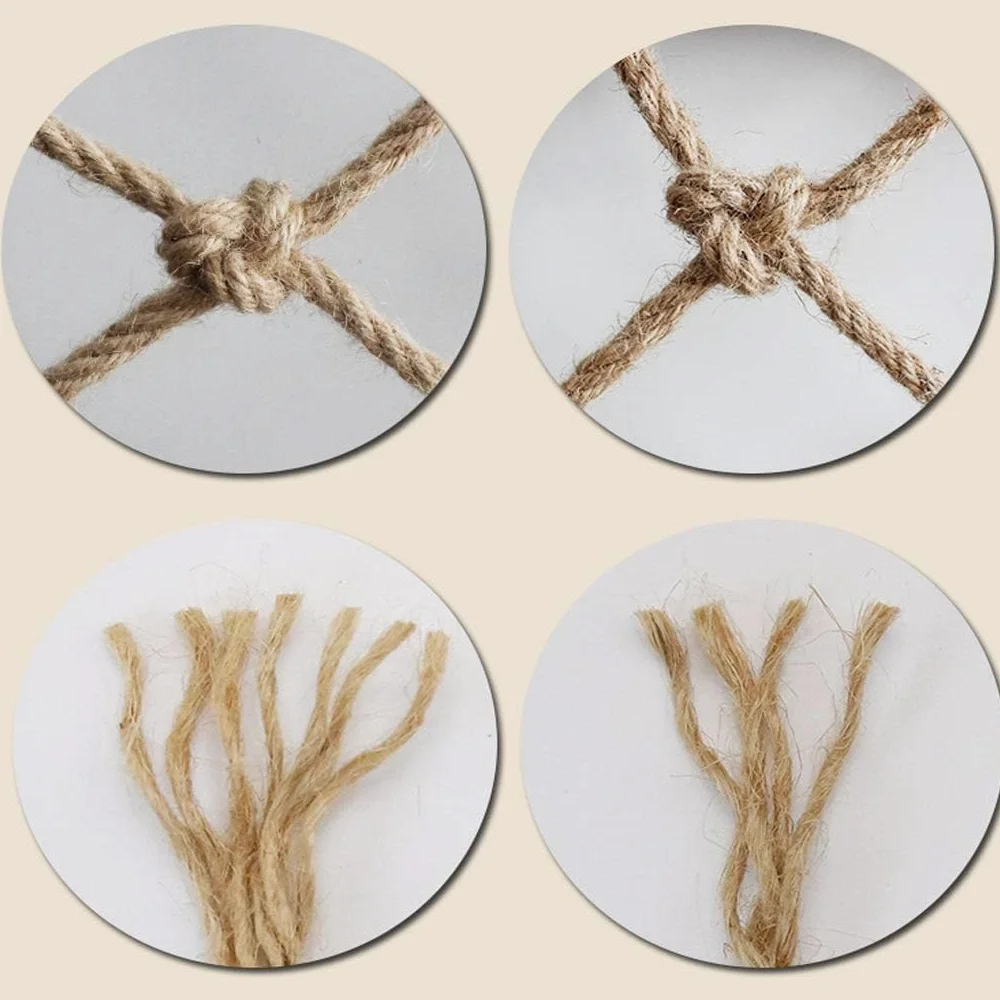 Rete Decorativa in Corda per Interni o Esterni, Sicurezza Corda Della Canapa Rete, Bambino Ringhiera del Balcone per Protezione Rete, Rete Gatti Rete Canapa (1x6m)