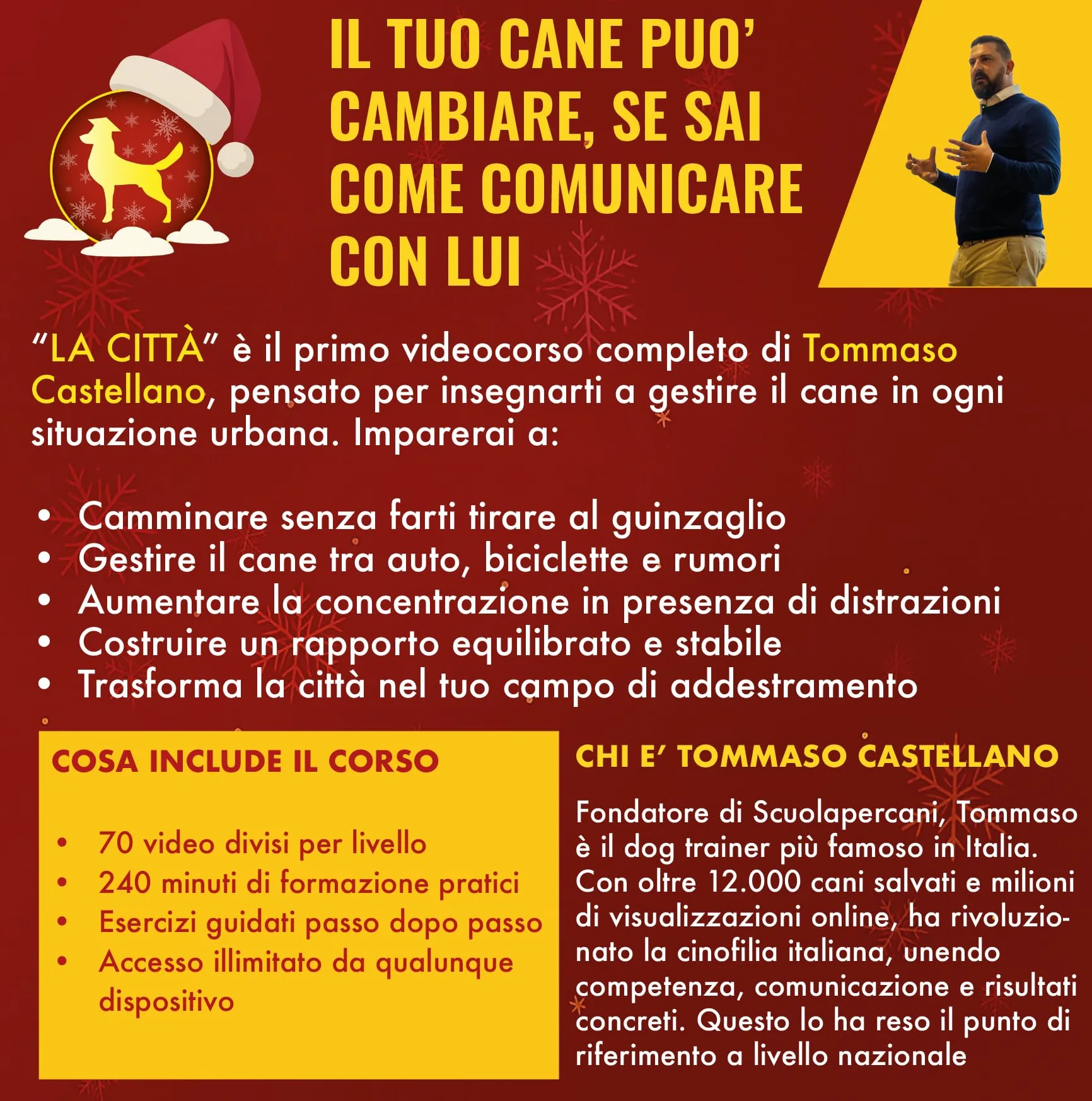 Videocorso : Ti addestro Il Cane Online - Tommaso Castellano