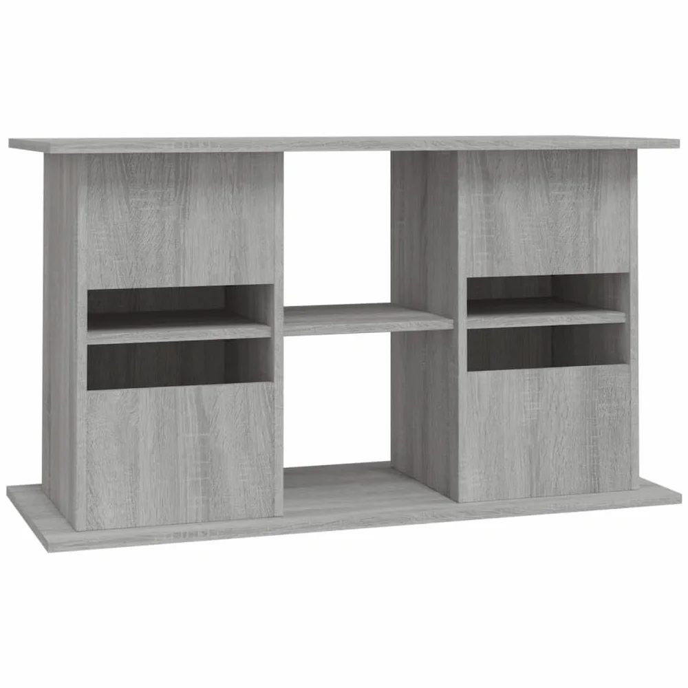 Homgoday Mobiletto per acquario con scomparti e ripiani, Acquario o terrario, Mobiletto per acquario, Tavolo per acquario, Supporto per acquario, Terrario, Grigio Sonoma 101x41x58 cm, Materiale legno