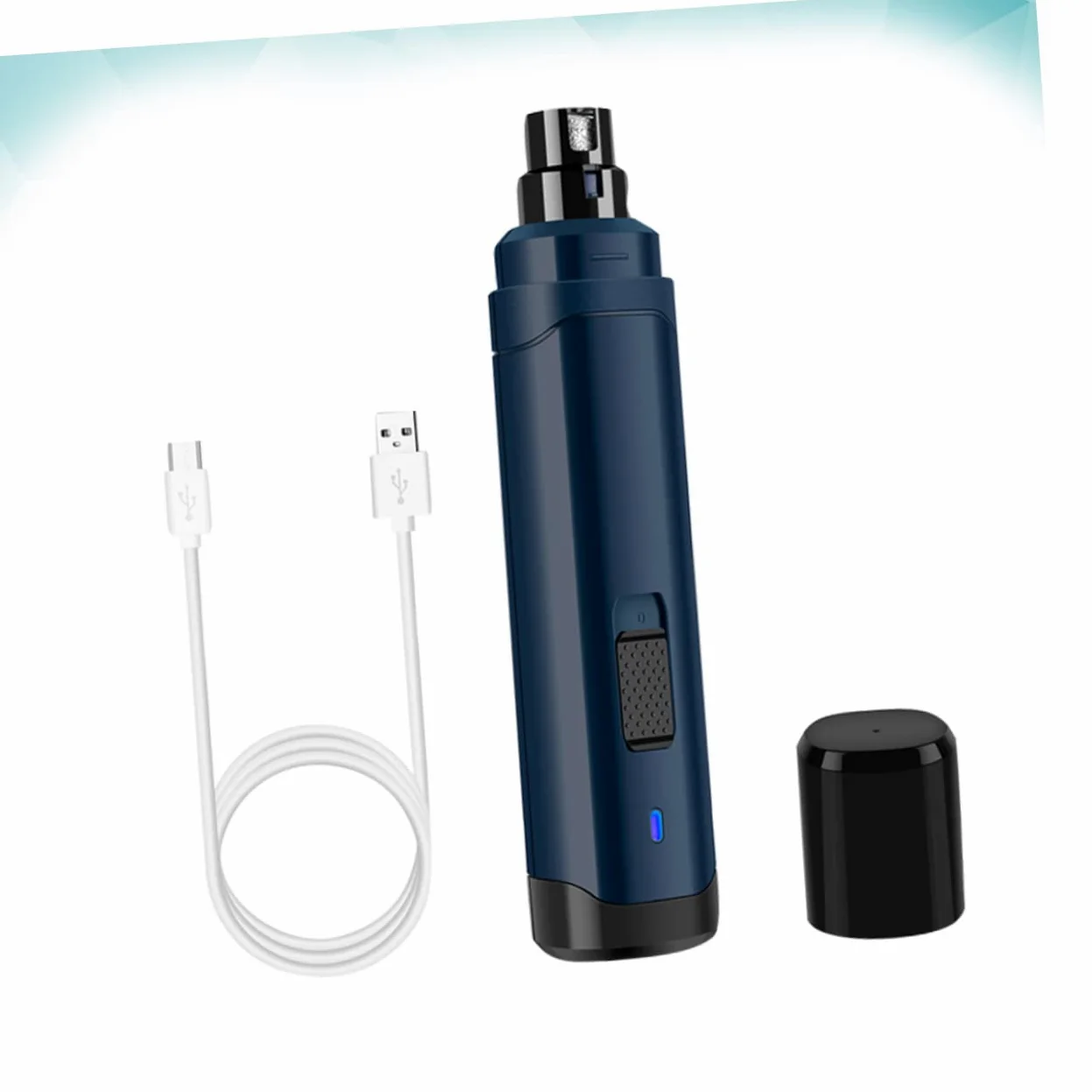 BESPORTBLE Lima Unghie Elettrica per Cani e Gatti USB Rotazione | Abs Blu Navy, Controllo Pratico e Presa Semplice, Formato Piccolo e Grazioso