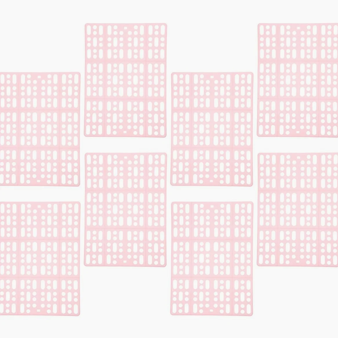 Amosfun Tappetino Antiscivolo per Gabbie Conigli e Piccoli Animali, Set 8 Pezzi Rosa, Cuscinetti Morbidi per Zampe Resistenti all’Usura, Adatto per Bagno, Cucina e Balcone