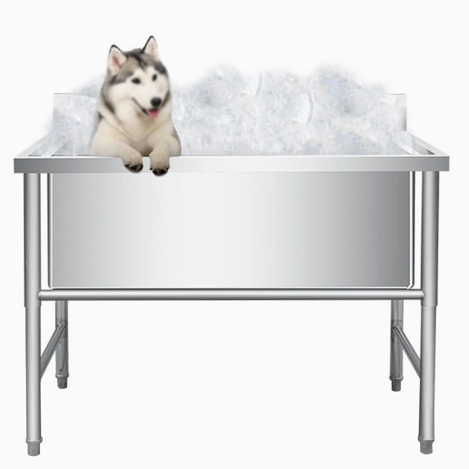 Dog Grooming Vasca da bagno, Pet Dog Grooming Vasca da bagno, Grande Dog Vasca da bagno Cane, Commercial Pet Grooming Vasca da bagno Per la casa, Professionale Acciaio Inox Pet Dog Vasca da bagno(100*