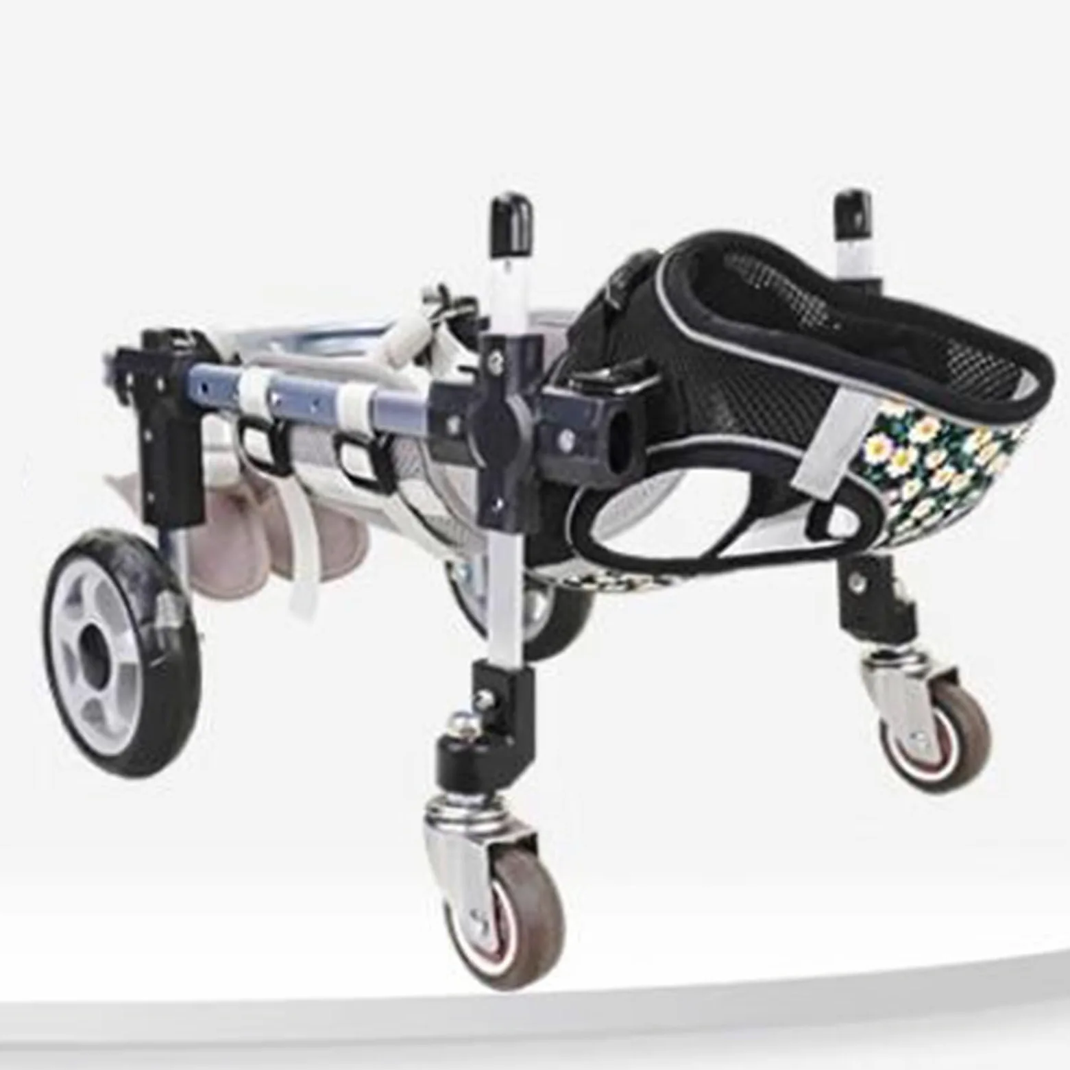 Carrello Cani Disabili Sedia a Rotelle per Cani con Supporto Completo con 4 Ruote, Carrello per Animali di Piccola/Media/Grande Taglia per Passeggiate, Assistente per Passeggiate con Cani Disabili(M)