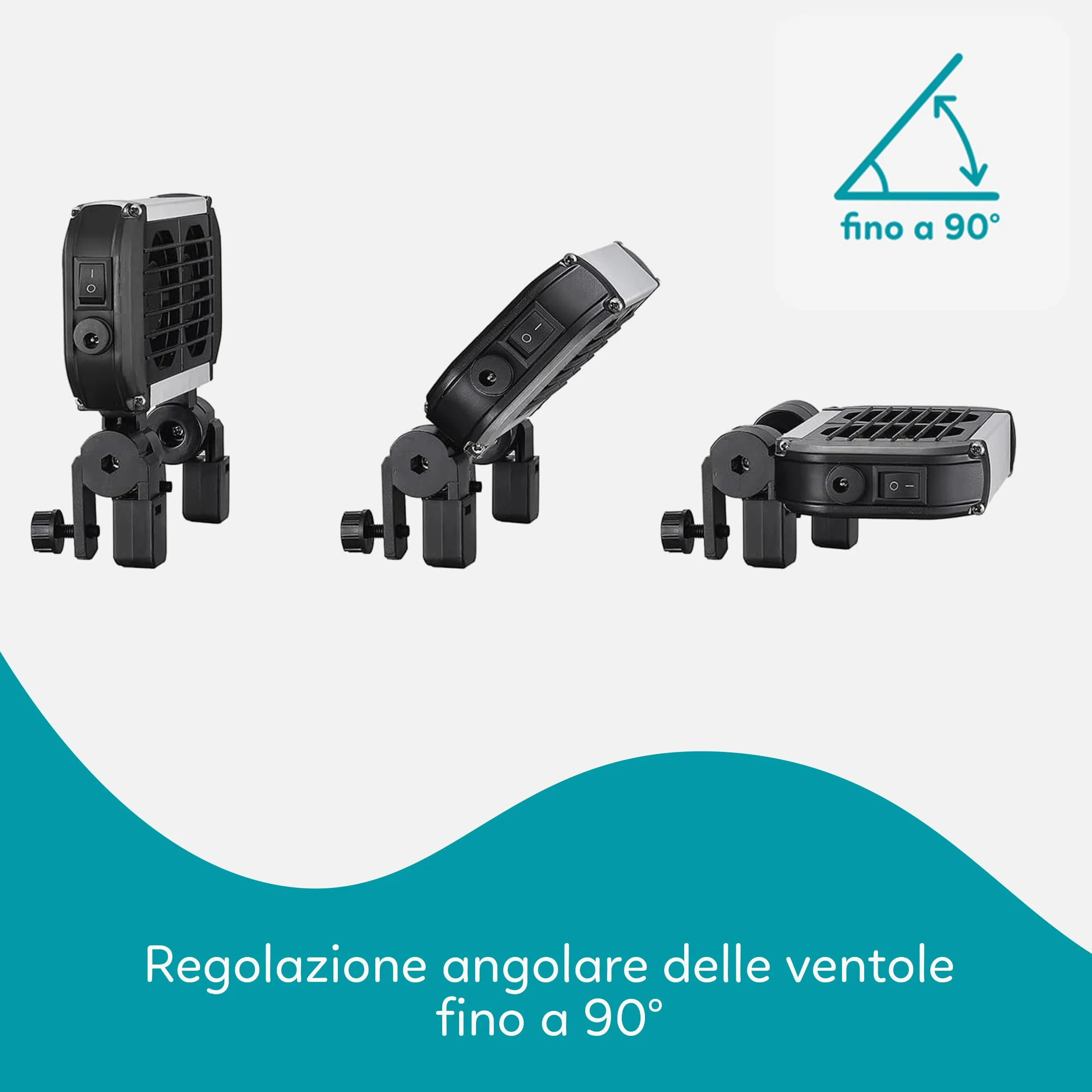 AQPET FROSTLINE Sistema Ventole di Raffreddamento per Acquari Fino a 120 Litri per Acquari d’Acqua Dolce e Marina, Incluso Controller, Ventole orientabili, 6 Elementi