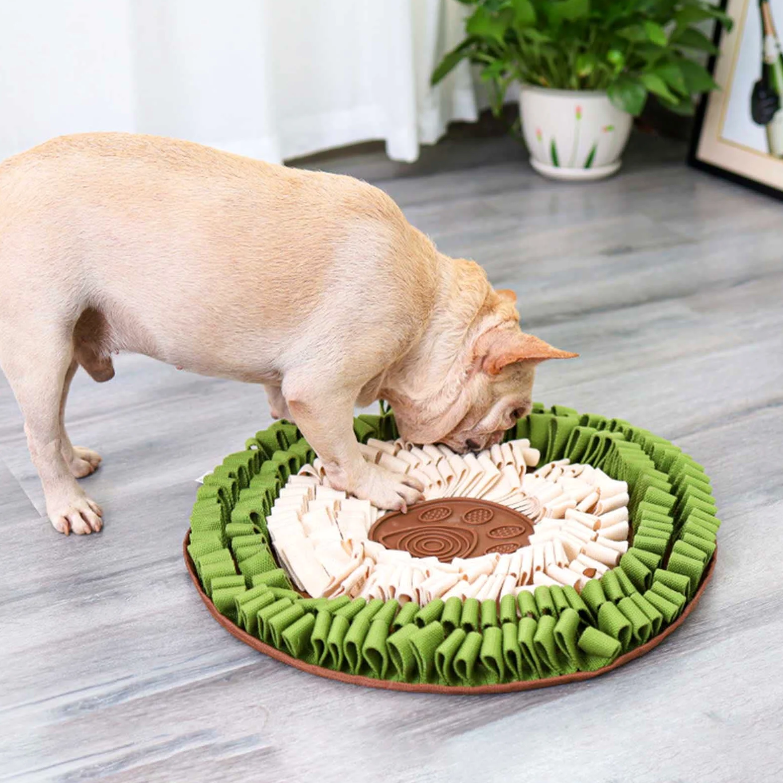 Tappetino da fiuto per cani con alimentatore lento e puzzle, lavabile in lavatrice
