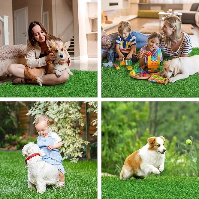 80 * 130CM Tappeto erboso Artificiale per Cani, per Interni ed Esterni, Erba Artificiale per Cani, vasino, terrazzo, Prato, Decorazione