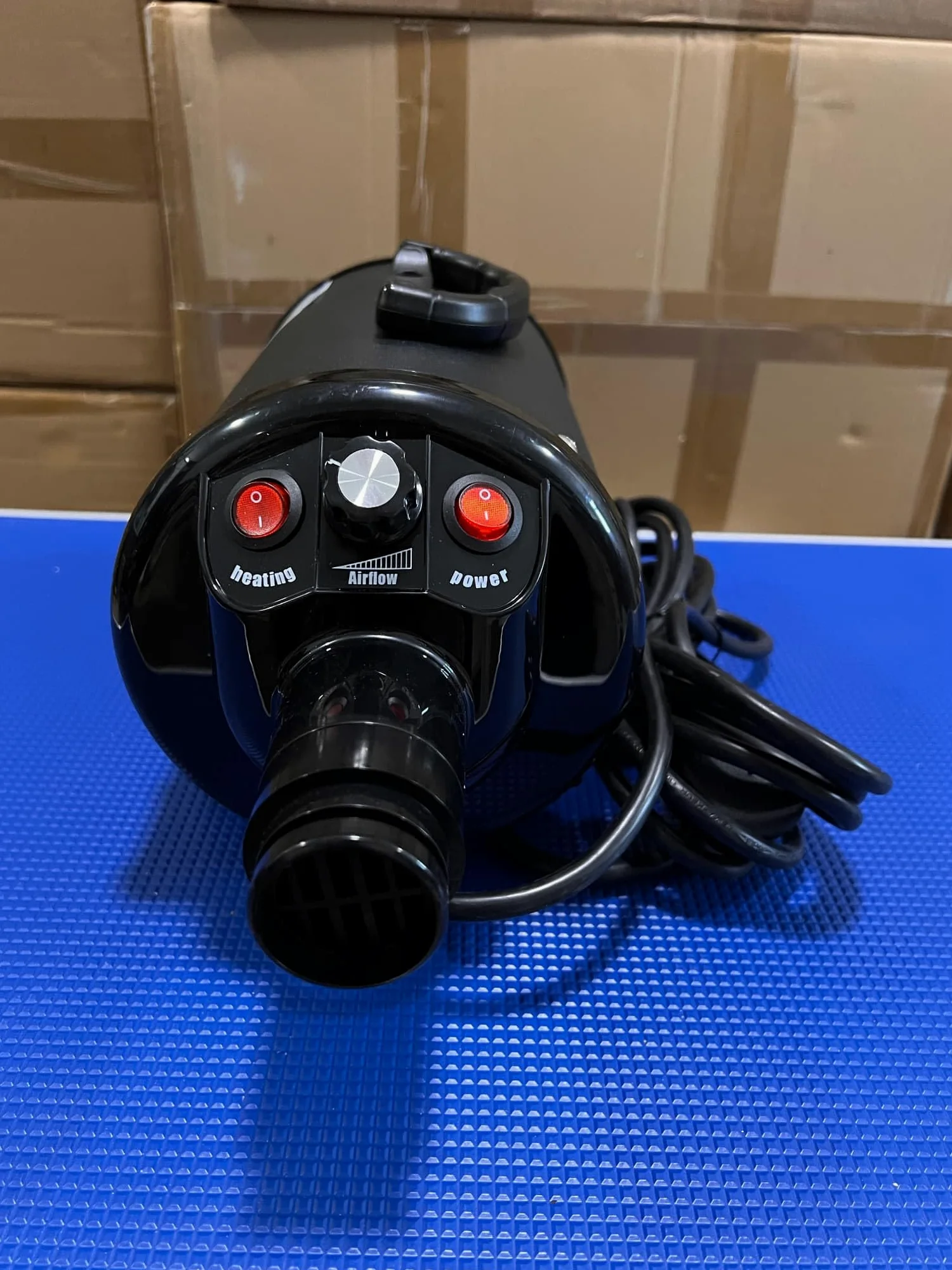 Soffiatore per Cani 3.2HP, Asciugatore per Cani Professionale Regolabile in velocità e Temperatura, Phon per Toelettatura Cani Accessori Gatti, Asciuga Cane Silenzioso Dog Dryer