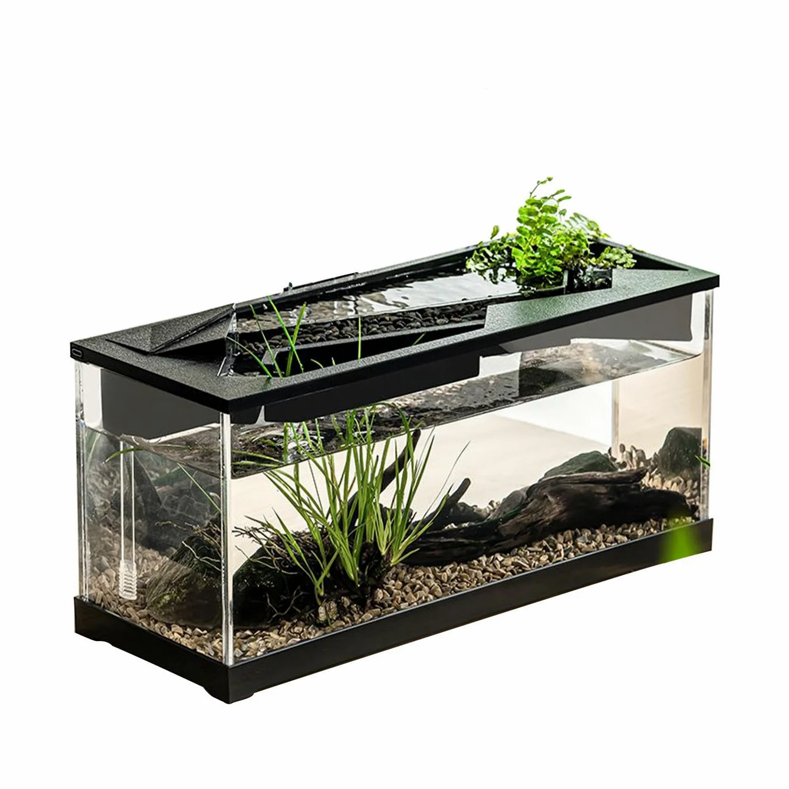 Piccolo acquario con filtro, serbatoio da scrivania | Acquario acrilico chiaro con filtro,Habitat Fish Bowl con ciclo per la casa, studio, tavolo