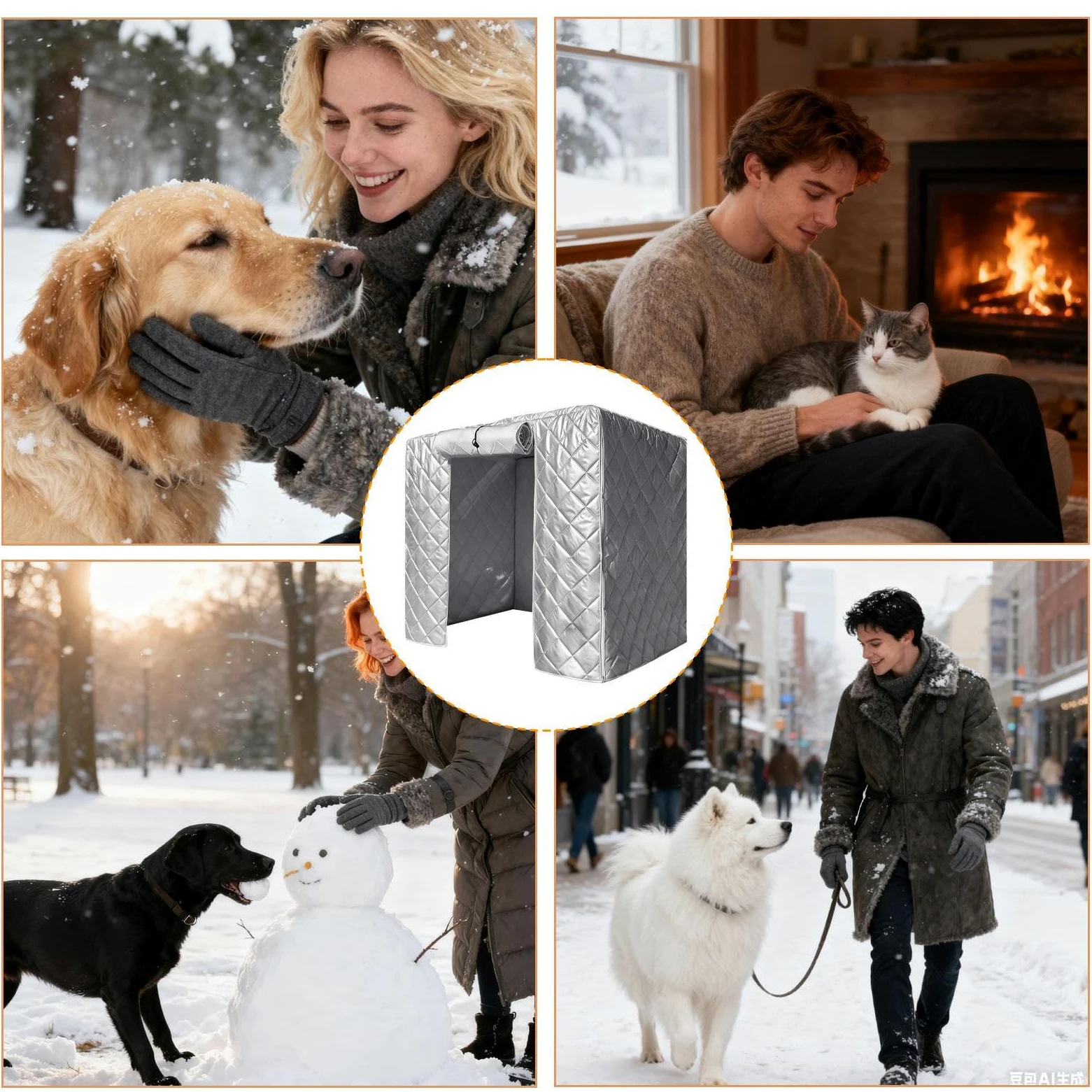 Copertura Gabbia Per Cani | Per Animali Domestici Impermeabili E Protettivi Con Finestra Laterale Arieggiata Arrotolabile | Copertura Per Cuccetta Per Animali Domestici | Per Esterno Giardino