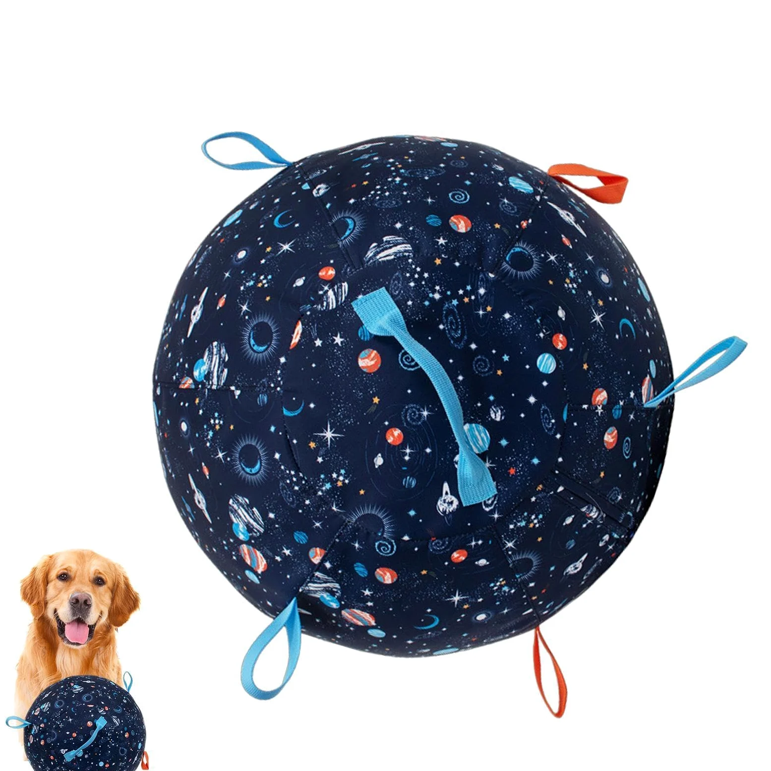 Palla per cani interattiva anti-scoppio, accessorio per animali domestici per interni ed esterni | Palline giocattolo da masticare per cani per masticatori aggressivi, stimolazione, noia, allenamento