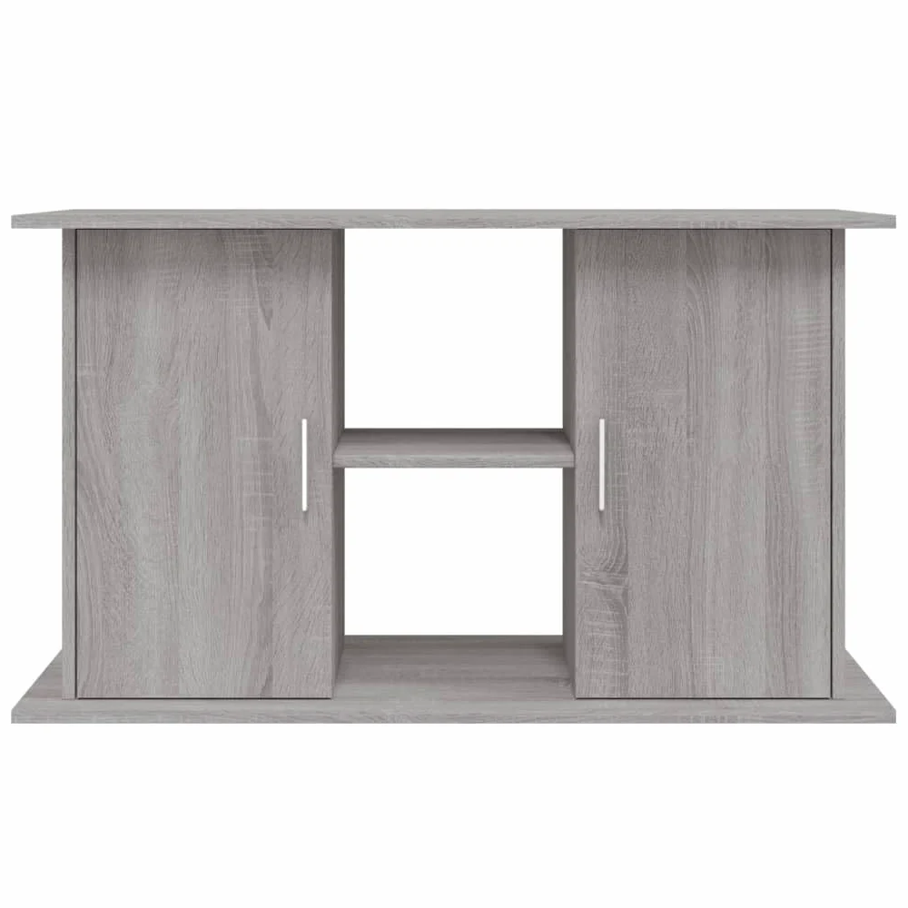 Homgoday Mobiletto per acquario con scomparti e ripiani, Acquario o terrario, Mobiletto per acquario, Tavolo per acquario, Supporto per acquario, Terrario, Grigio Sonoma 101x41x58 cm, Materiale legno
