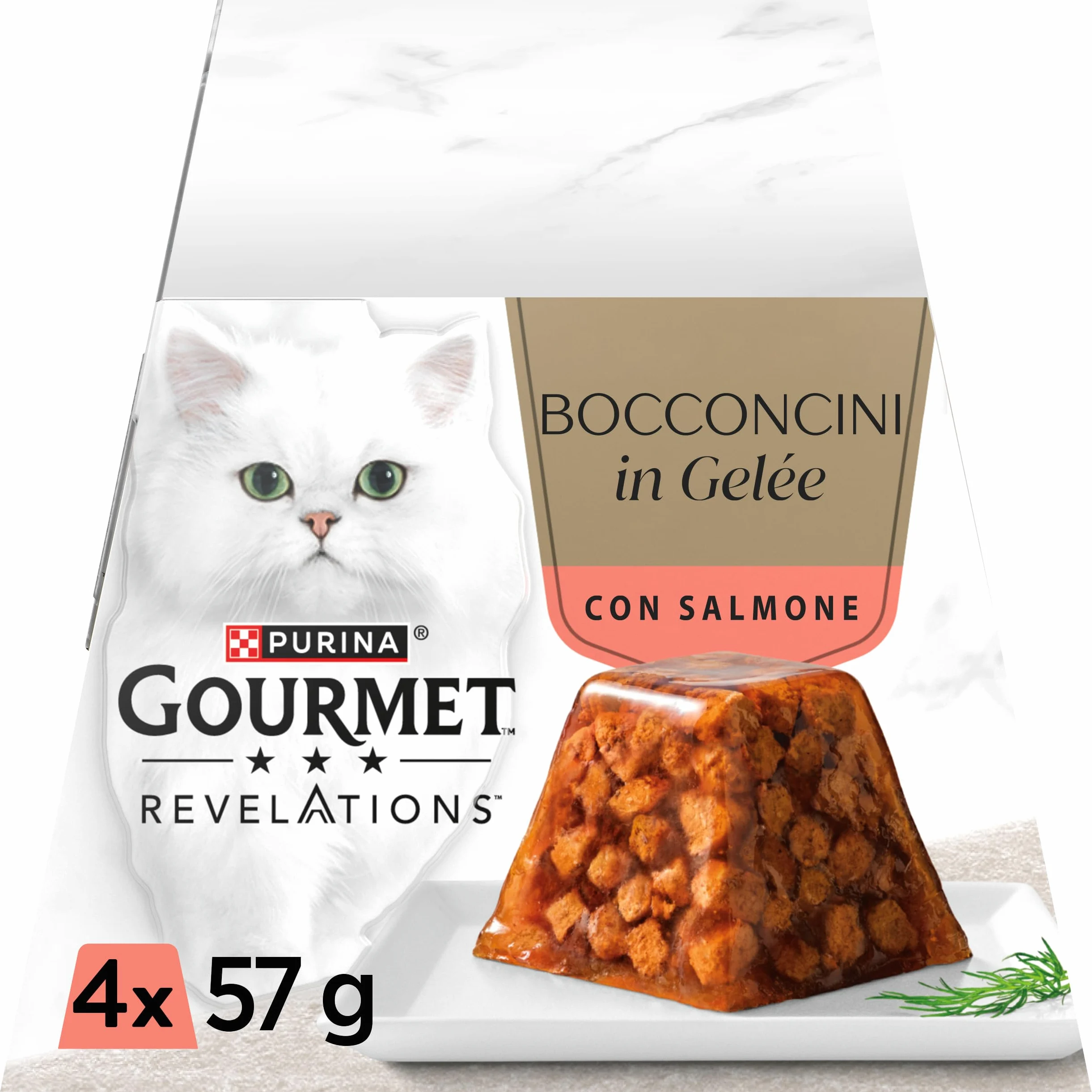 GOURMET Revelations Cibo Umido per Gatti Adulti Mousse con Salmone e Tonno 48 Confezioni da 57g