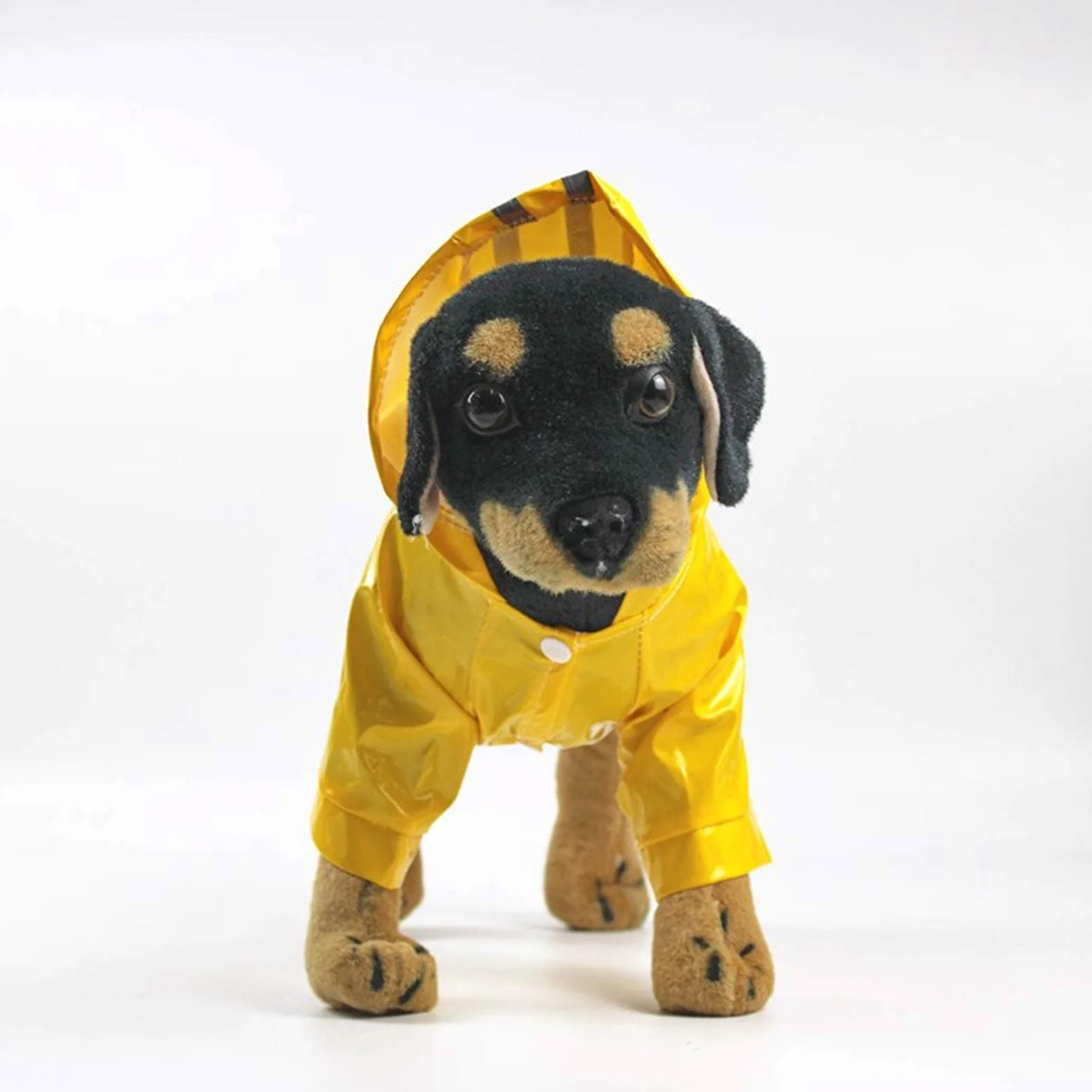 Impermeabile per Cani, Cappotto per Cani da Compagnia Alto Impermeabile e Traspirante con Cappuccio, Impermeabile Leggero con Catarifrangenti Cani di Piccola e Media Taglia (Blu,) (Yellow M)