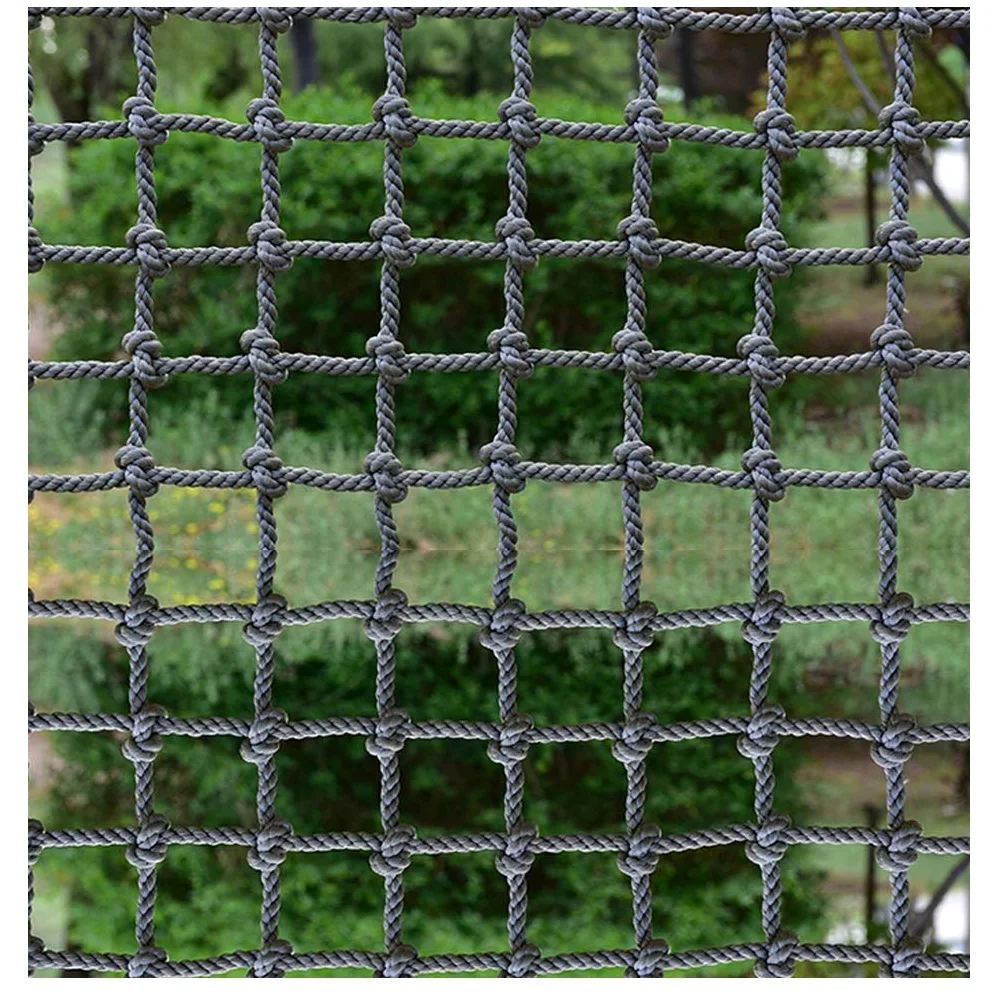 Generico Rete di Sicurezza per carichi Pesanti in Corda di Iuta, Protezione per Bambini, Corda per Bambini, Rete da Arrampicata in Nylon per Bambini e Adulti, Corda da 8 mm, Rete per carichi e altale