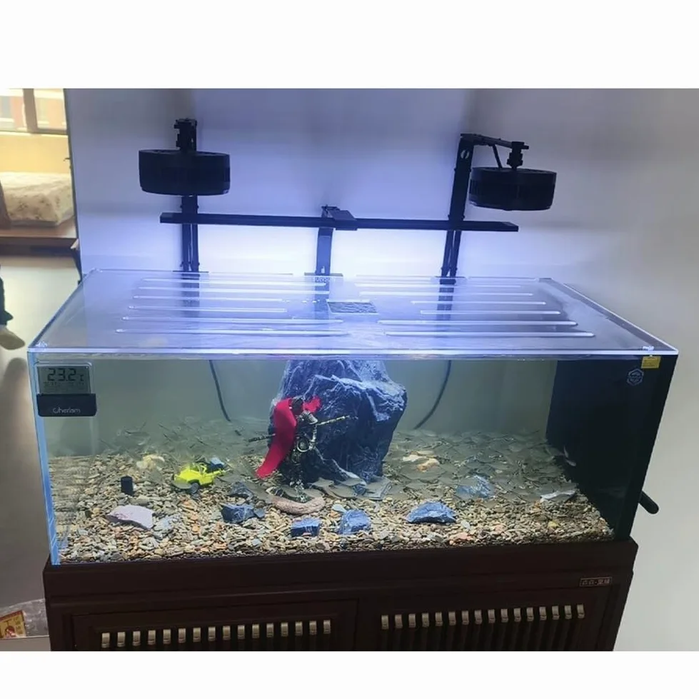 GZHERVICES Copertura Fuga per Acquario (con Fori di Ventilazione), Confezione da 1, Copertura Superiore per Acquario, Coperchio per Acquario, Materiale Trasparente(60x30cm)