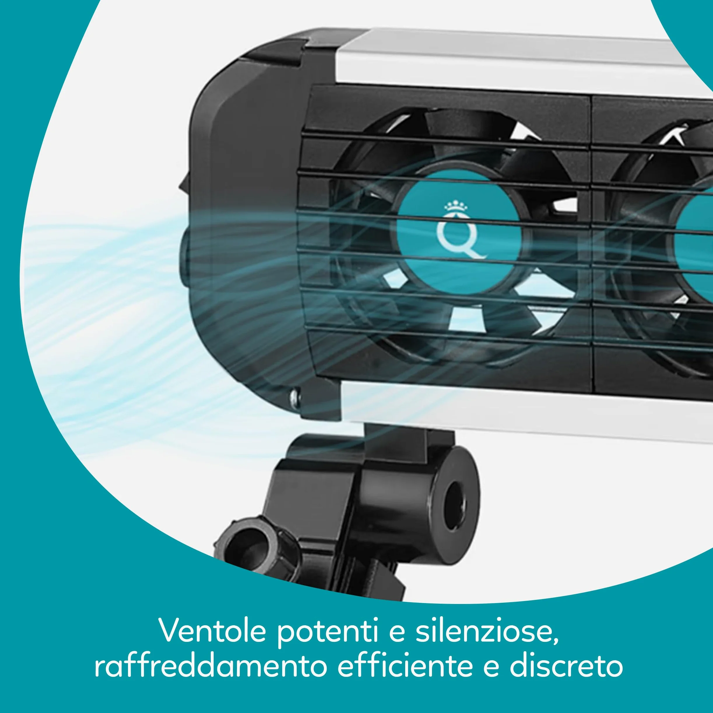 AQPET FROSTLINE Sistema Ventole di Raffreddamento per Acquari Fino a 120 Litri per Acquari d’Acqua Dolce e Marina, Incluso Controller, Ventole orientabili, 6 Elementi