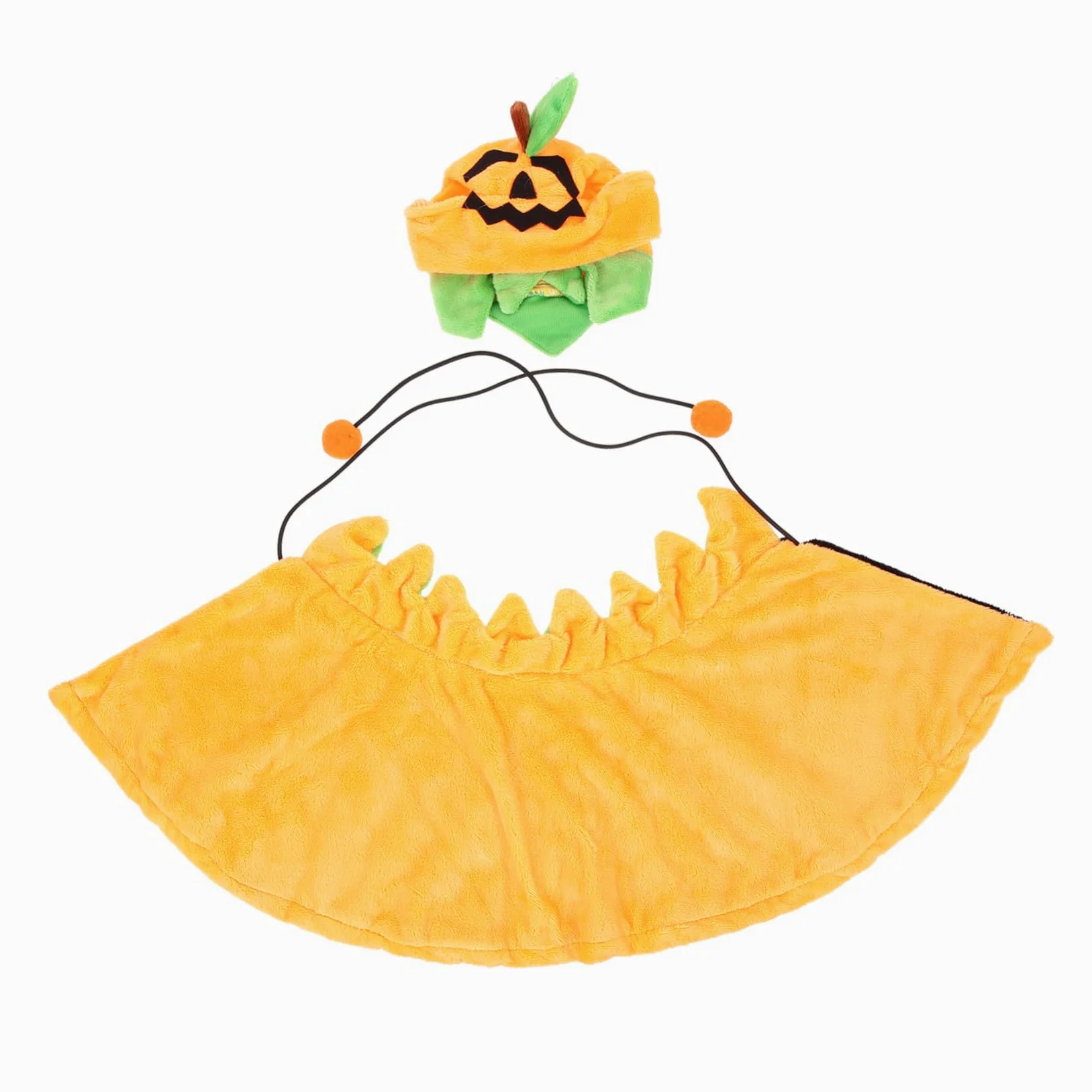 POPETPOP 4 Set Mantello Per Animali Domestici Mantello Di Peluche Per Animali Domestici Costume Da Zucca Di Halloween Per Gatti Mantello Di Zucca Per Cani Costume Di Halloween Per Cani