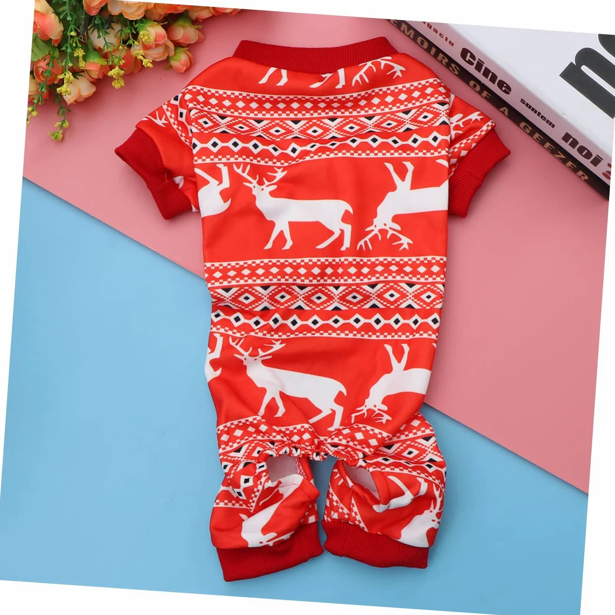 BESPORTBLE 3 Pz Panno Natalizio per Cani Felpa con Cappuccio Canestro da Basket per Uccelli Costume Caldo per Cani Vestiti di Natale Chihuahua Animale Domestico Costumi Natalizi Rosso
