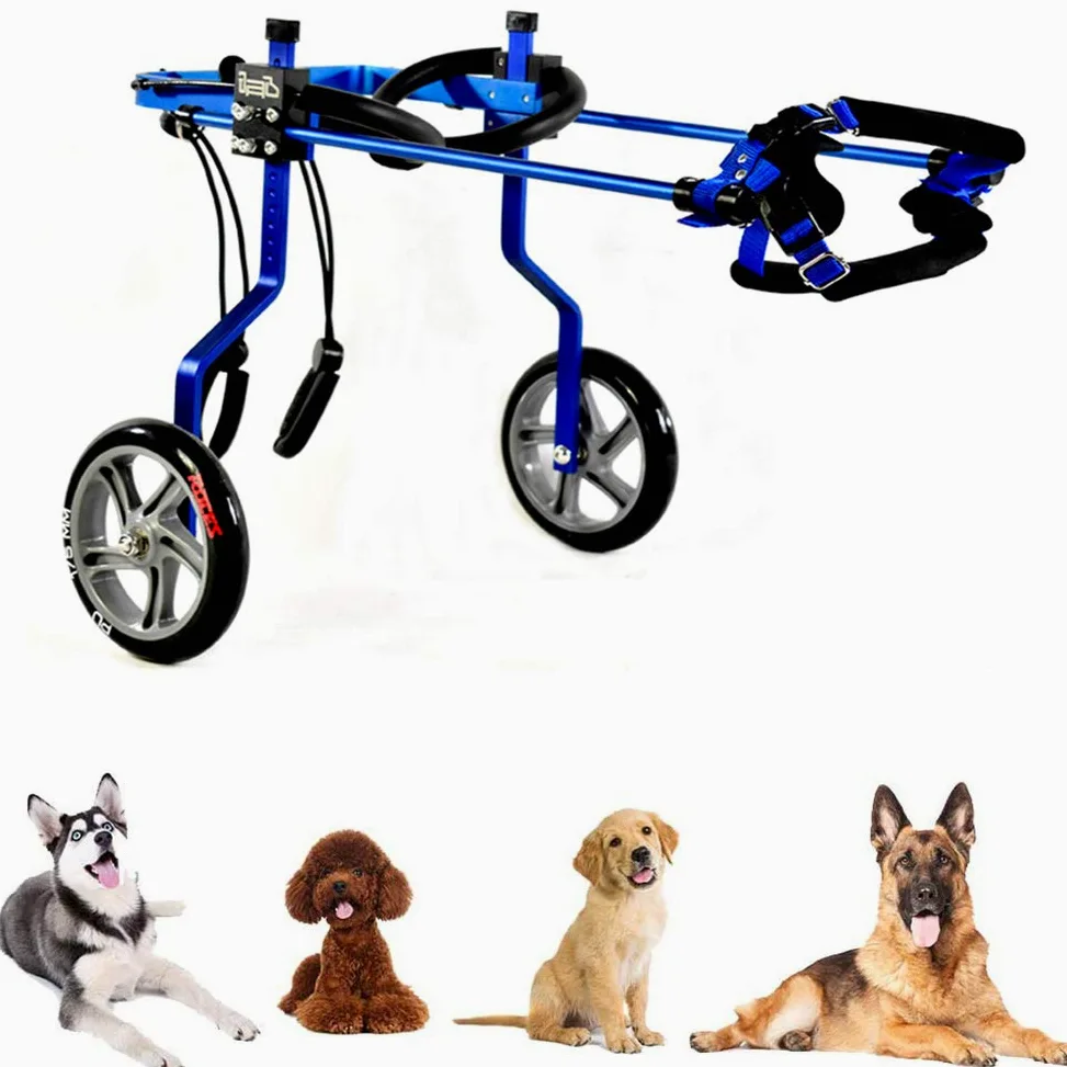 Carrellino per Cani Disabile Gatto Coniglio Cuccioli Ferito, per La Riabilitazione delle Zampe Posteriori E dei Piedi di Cani E Gatti Disabili di Peso Inferiore A 1.5 kg