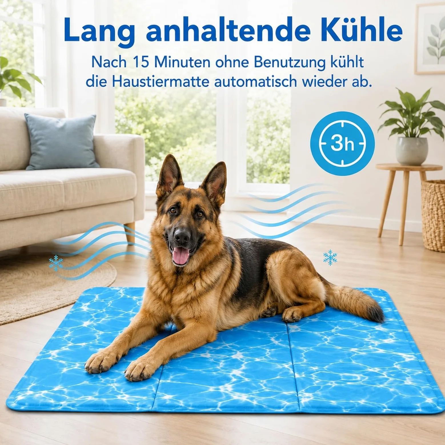 Tappetino Refrigerante Cane 80 x 120 cm, Materassino Fresco per Cani e Gatti in Oxford 300D e PVC, Pieghevole e Resistente all’Acqua per Casa, Auto e Cuccia