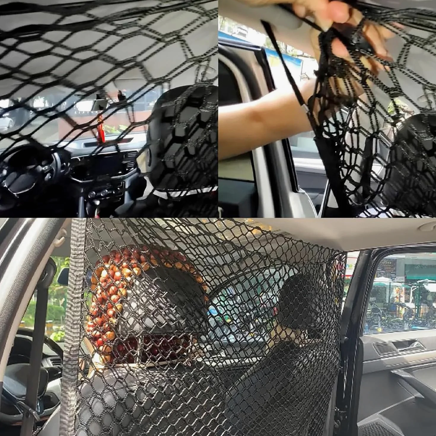 Barriera Rete Auto per Cane per Dodge Durango/Nitro/Journey/Caliber/Caravan/Colt/Shadow/Magnum, Pet Auto Barriera per Cani, Animali Doppio Strato, Griglia di Protezione per Auto per SUV E Camion
