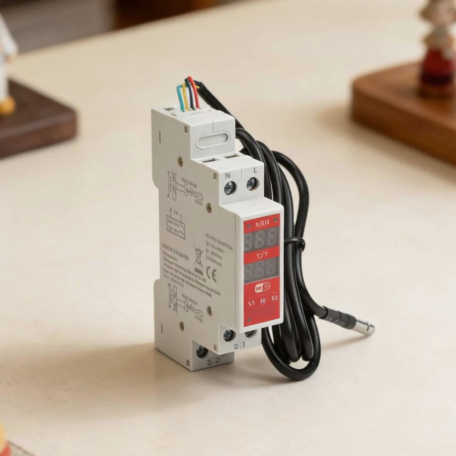 Termostato digitale, guida DIN, regolatore di temperatura intelligente WiFi con sonda, per telecomando app tuya, allarme programmabile per casa serra acquario