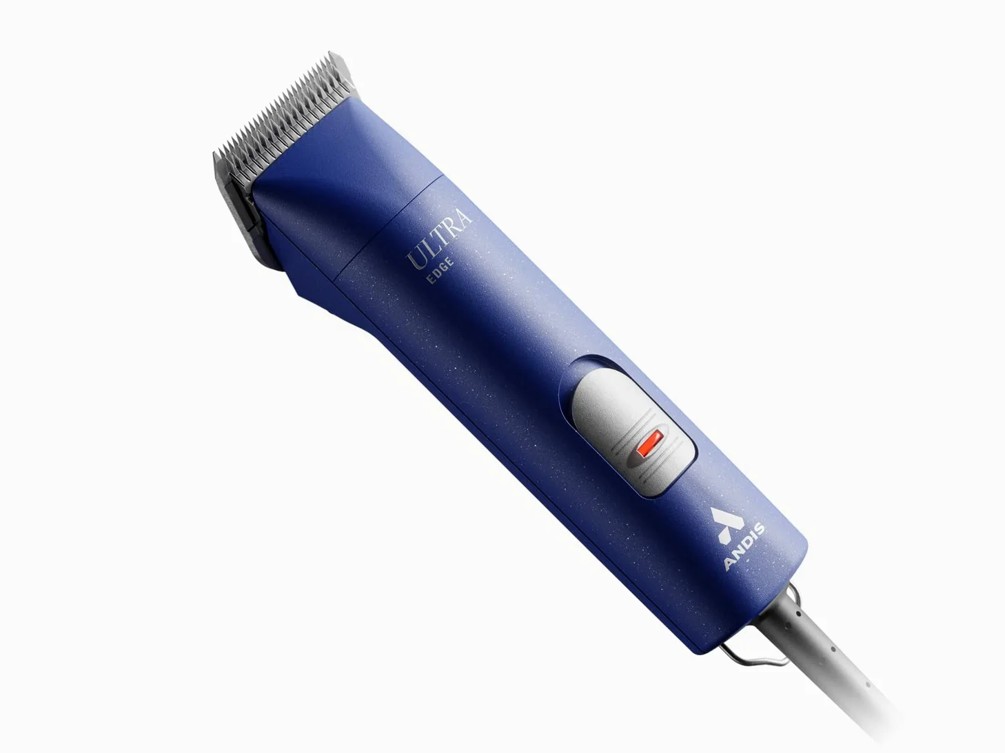 Andis 23320 Ultra Edge - Rasoio a lama staccabile, motore rotante super a 2 velocità con rumore minimo, 3400-4400 colpi al minuto, include cavo resistente da 35,5 cm, per cani, blu